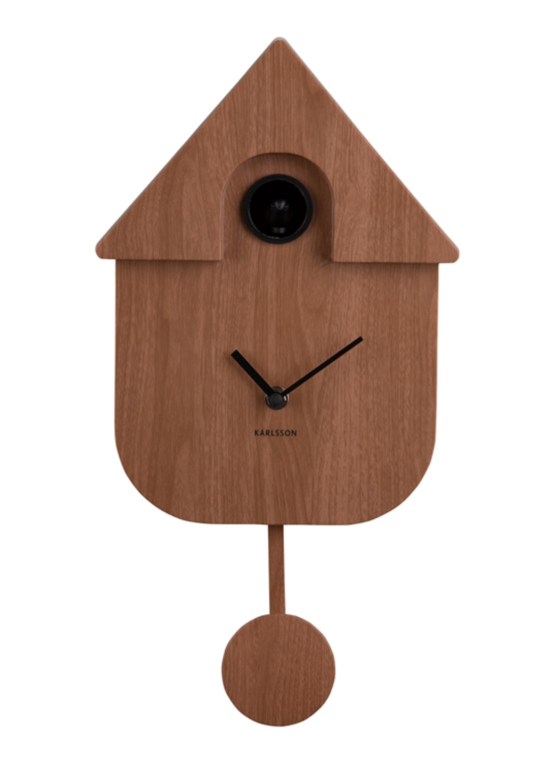 Karlsson Cuckoo wandklok - achterkant 4 donkerbruin