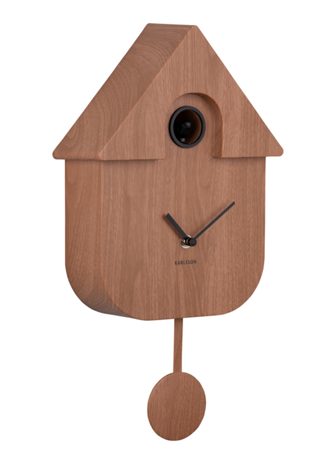 Karlsson Cuckoo wandklok - voorkant donkerbruin