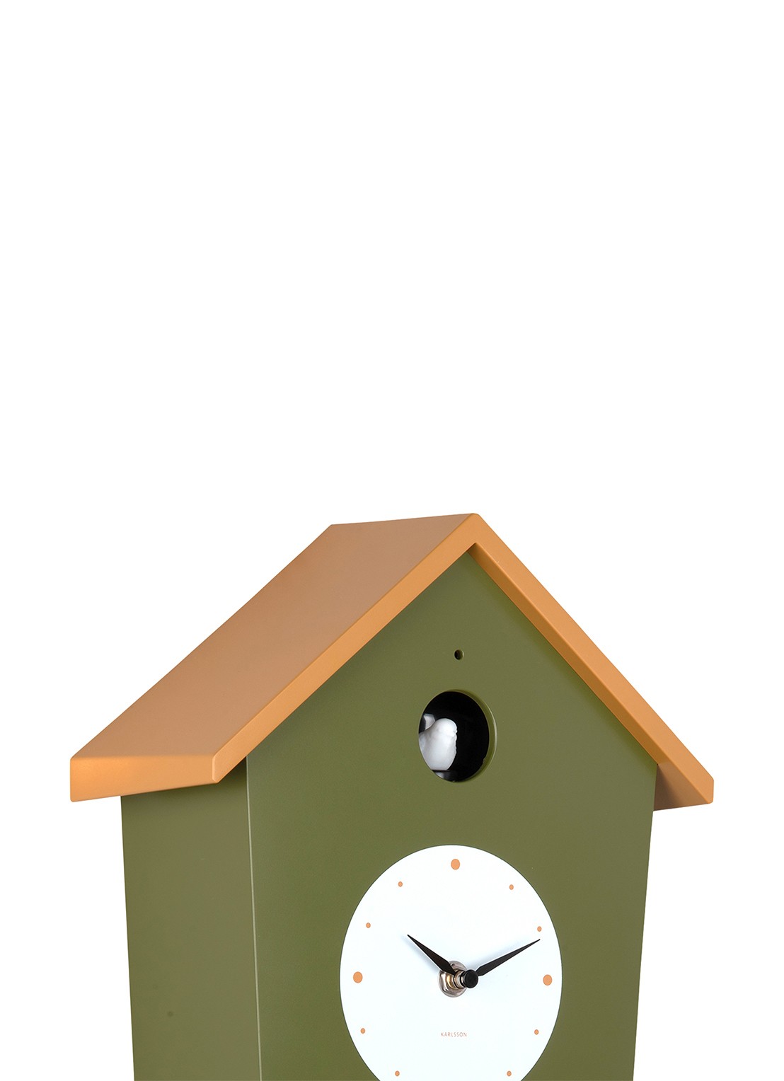 Karlsson Cuckoo wandklok - detail 5 geel