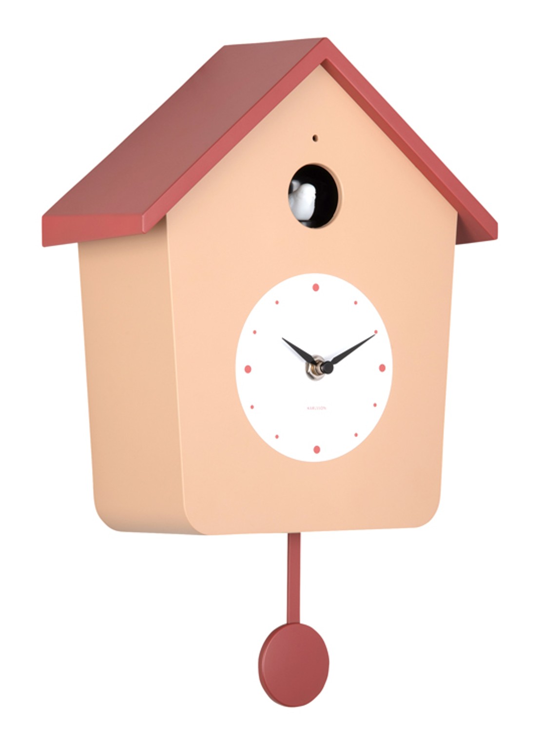 Karlsson Cuckoo wandklok - detail rood