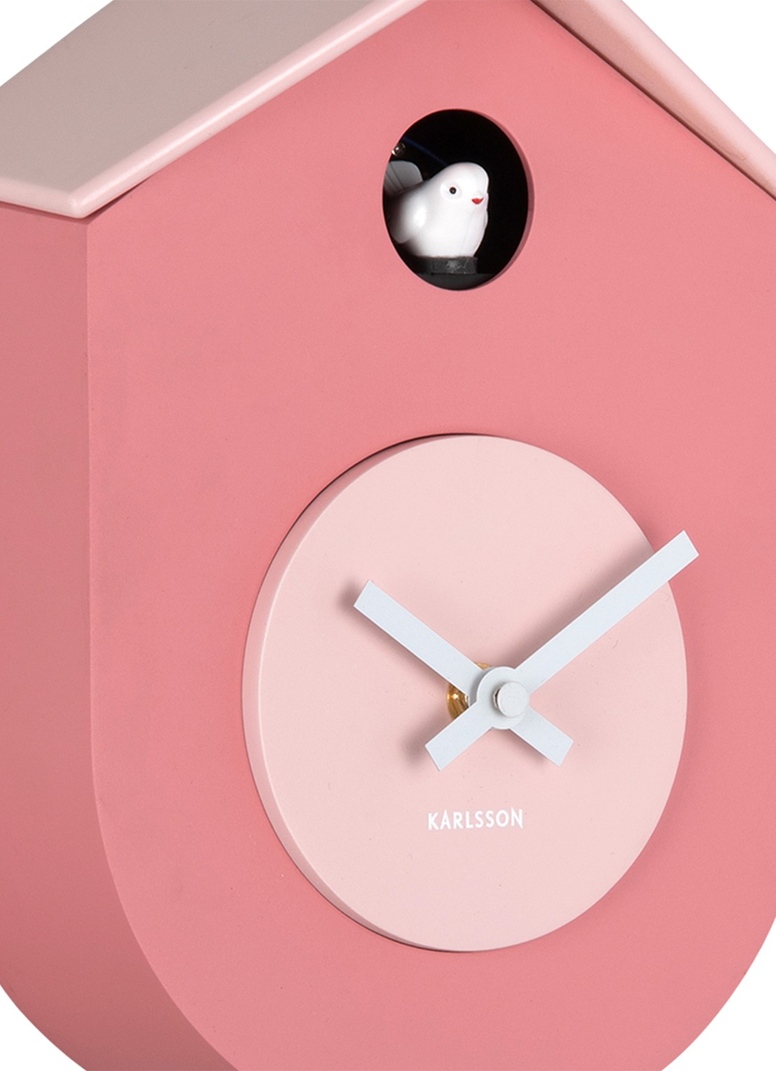 Karlsson Grato Cuckoo wandklok - detail 5 roze