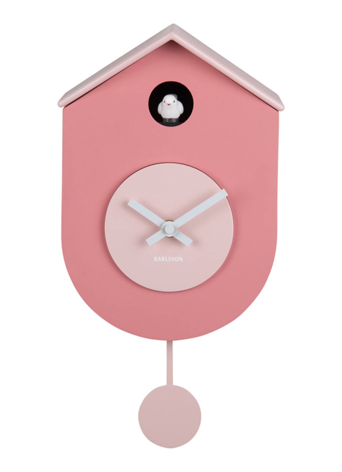 Karlsson Grato Cuckoo wandklok - voorkant roze