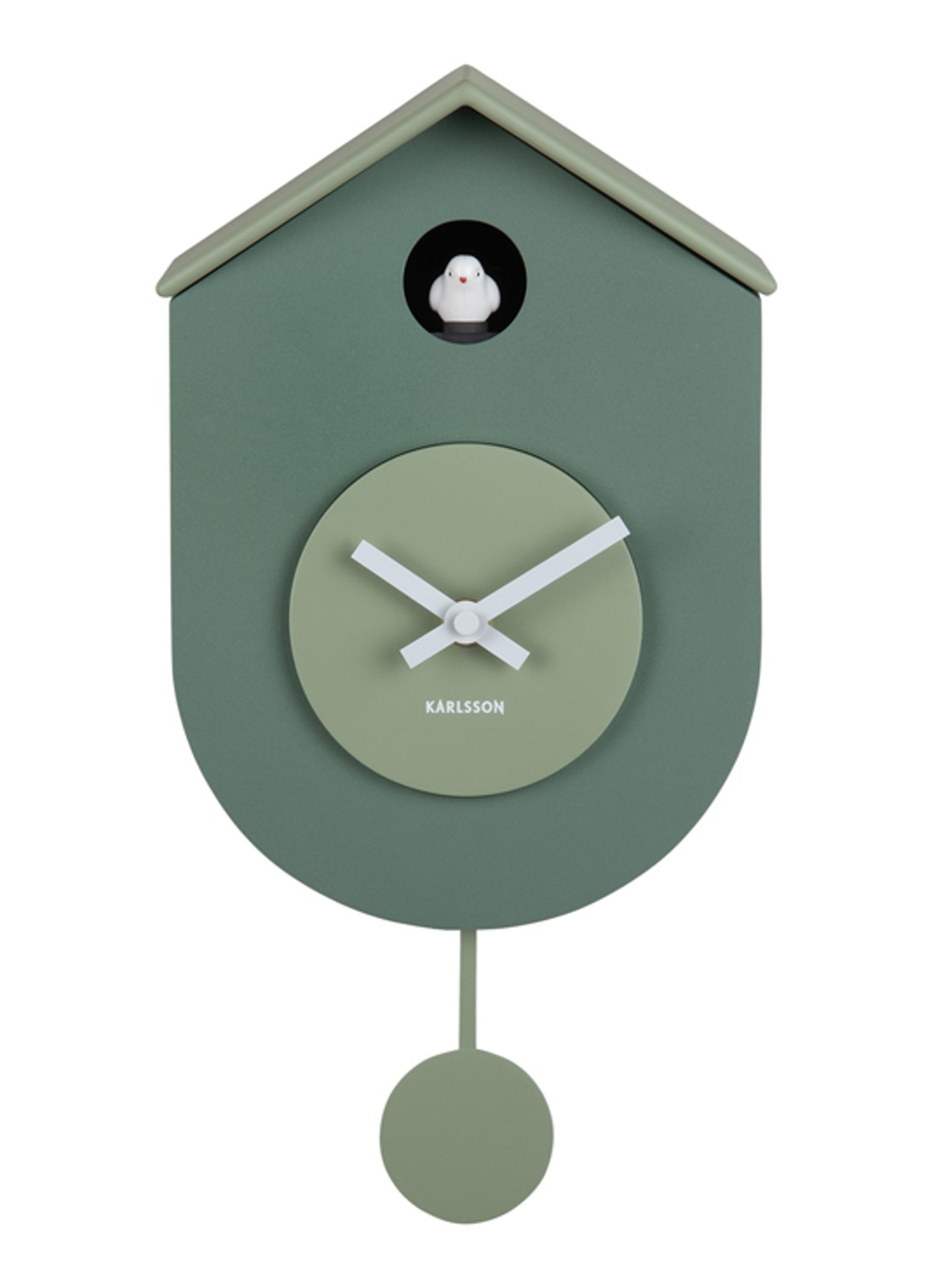 Karlsson Grato Cuckoo wandklok - voorkant groen