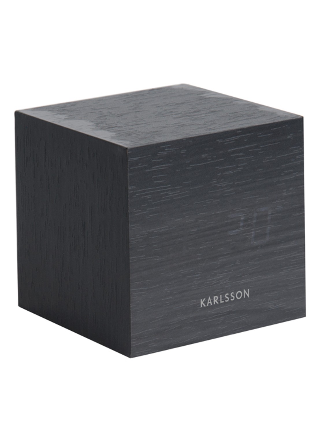 Karlsson Mini Cube wekker - voorkant 4 zwart