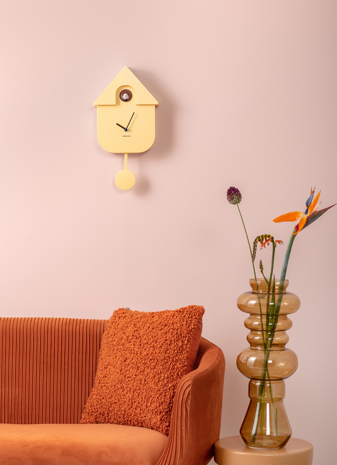 Karlsson Modern Cuckoo klok - detail 6 geel