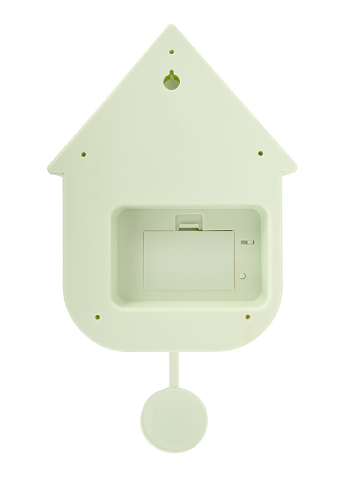 Karlsson Modern Cuckoo klok - achterkant 3 lichtgroen