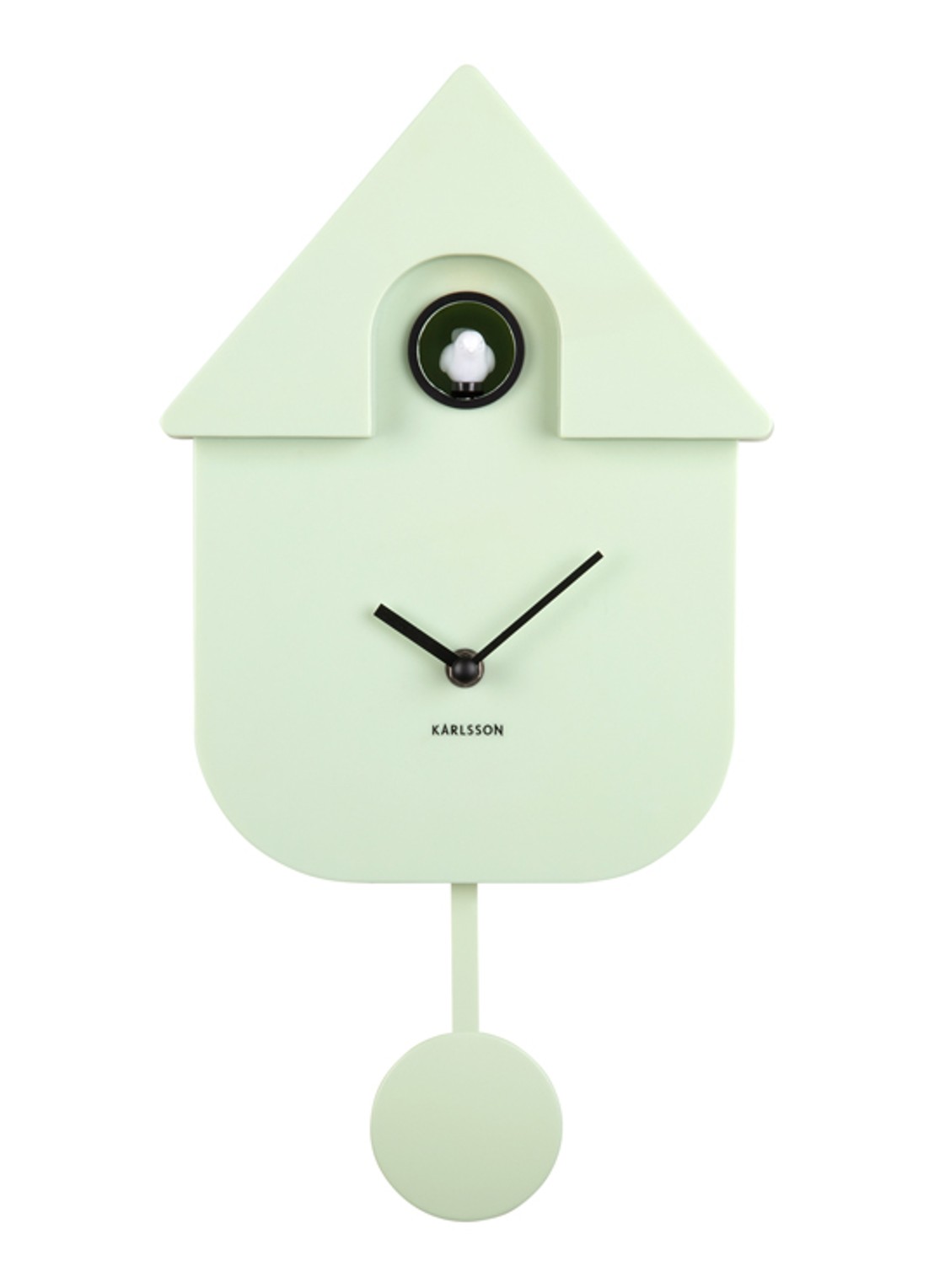 Karlsson Modern Cuckoo klok - voorkant 4 lichtgroen