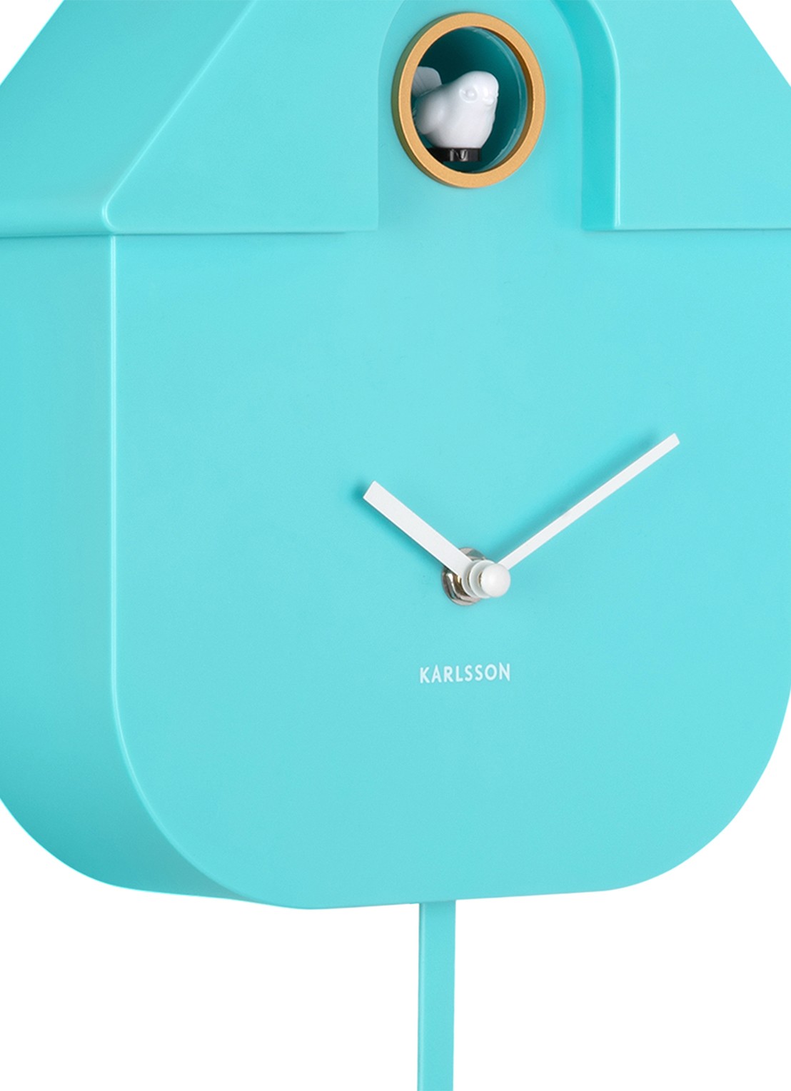 Karlsson Modern Cuckoo klok - detail 2 turquoise