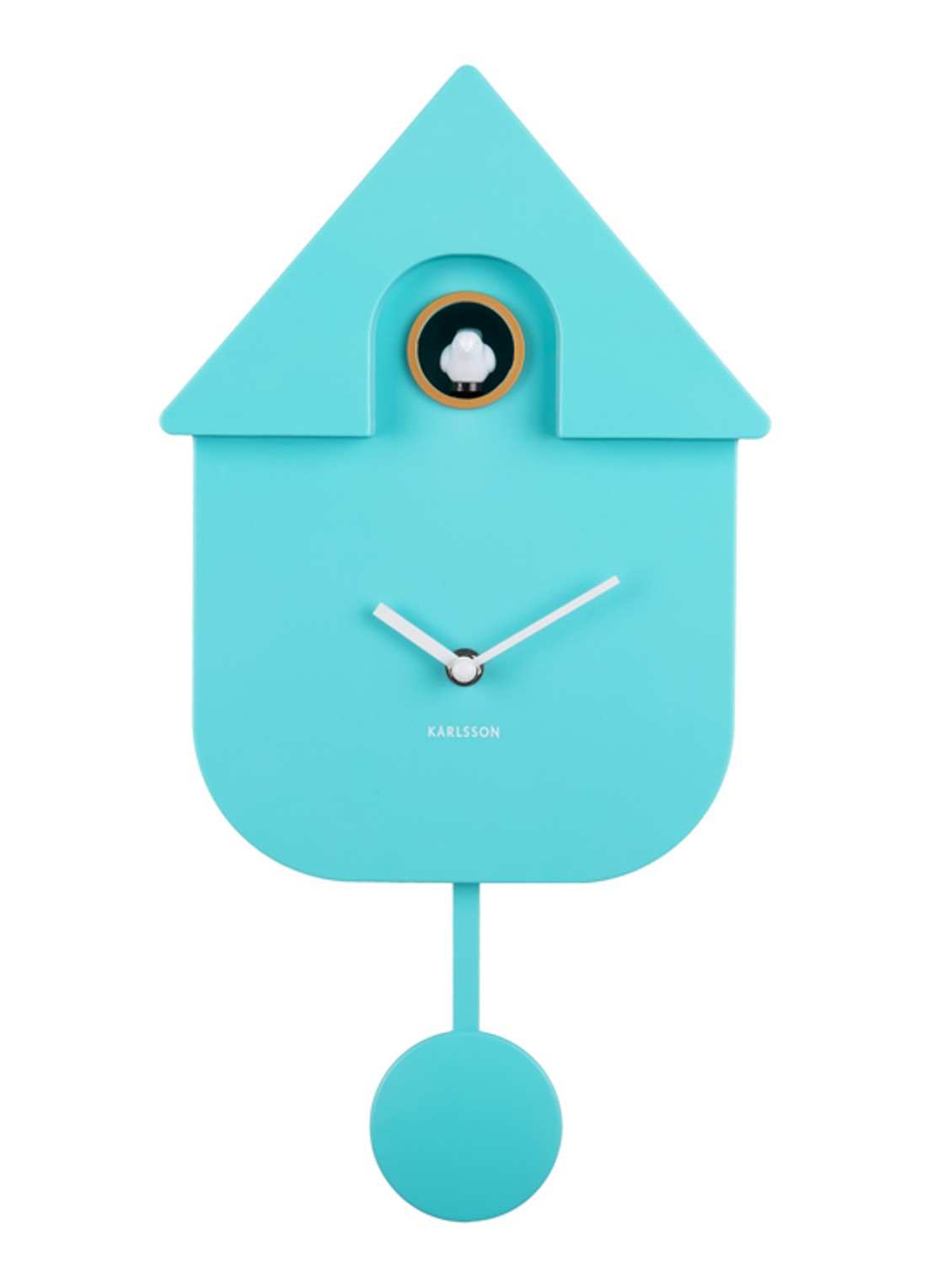 Karlsson Modern Cuckoo klok - voorkant 4 turquoise