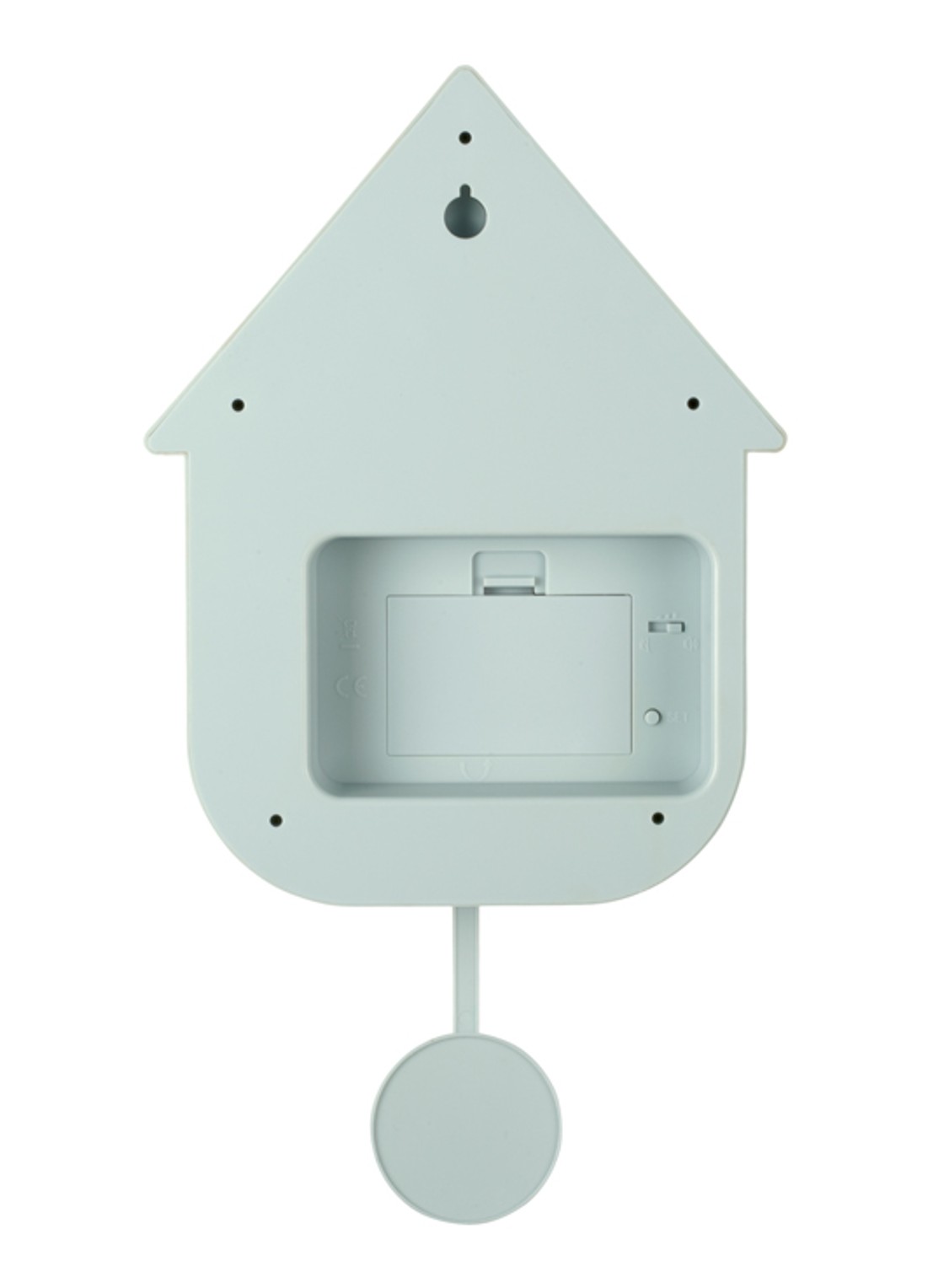 Karlsson Modern Cuckoo klok - achterkant blauwgrijs