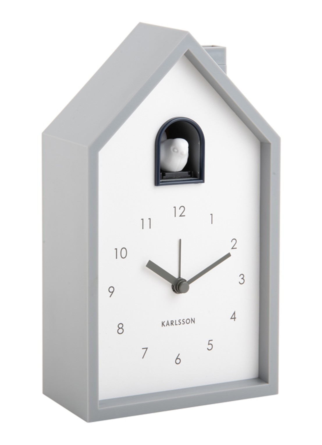 Karlsson Modern Cuckoo wekker - detail 3 grijs