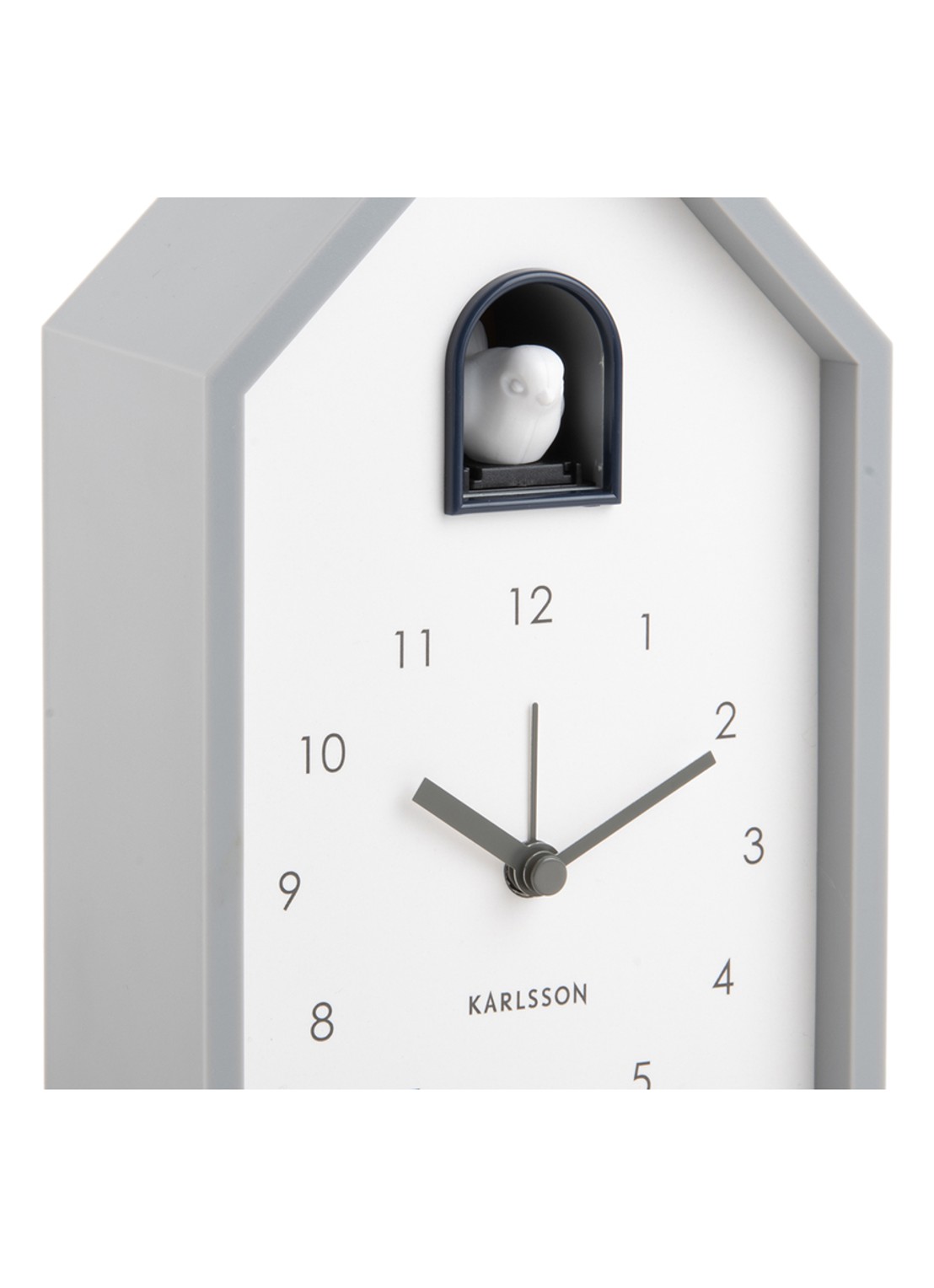 Karlsson Modern Cuckoo wekker - detail 4 grijs