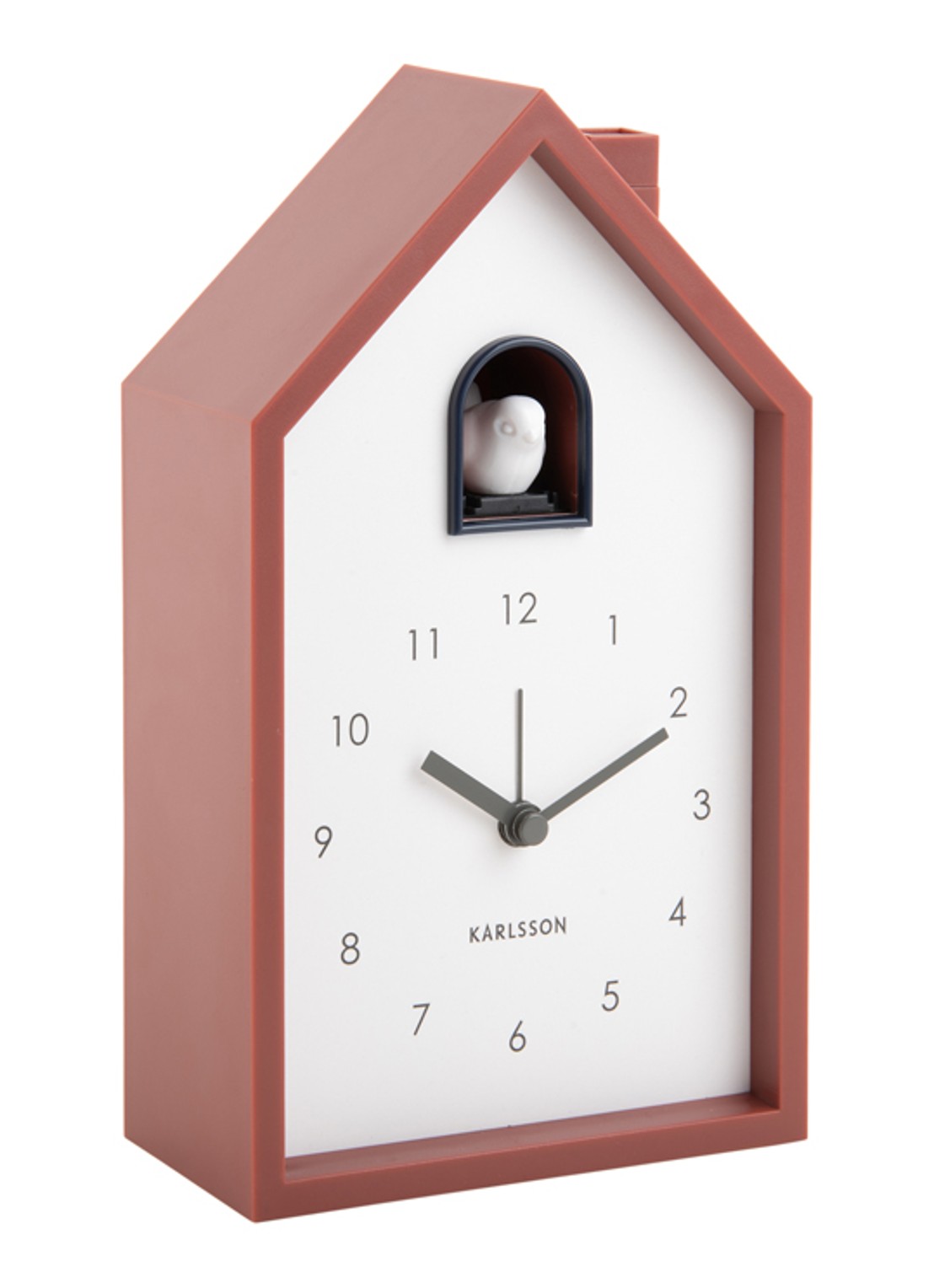 Karlsson Modern Cuckoo wekker - detail 4 roodbruin