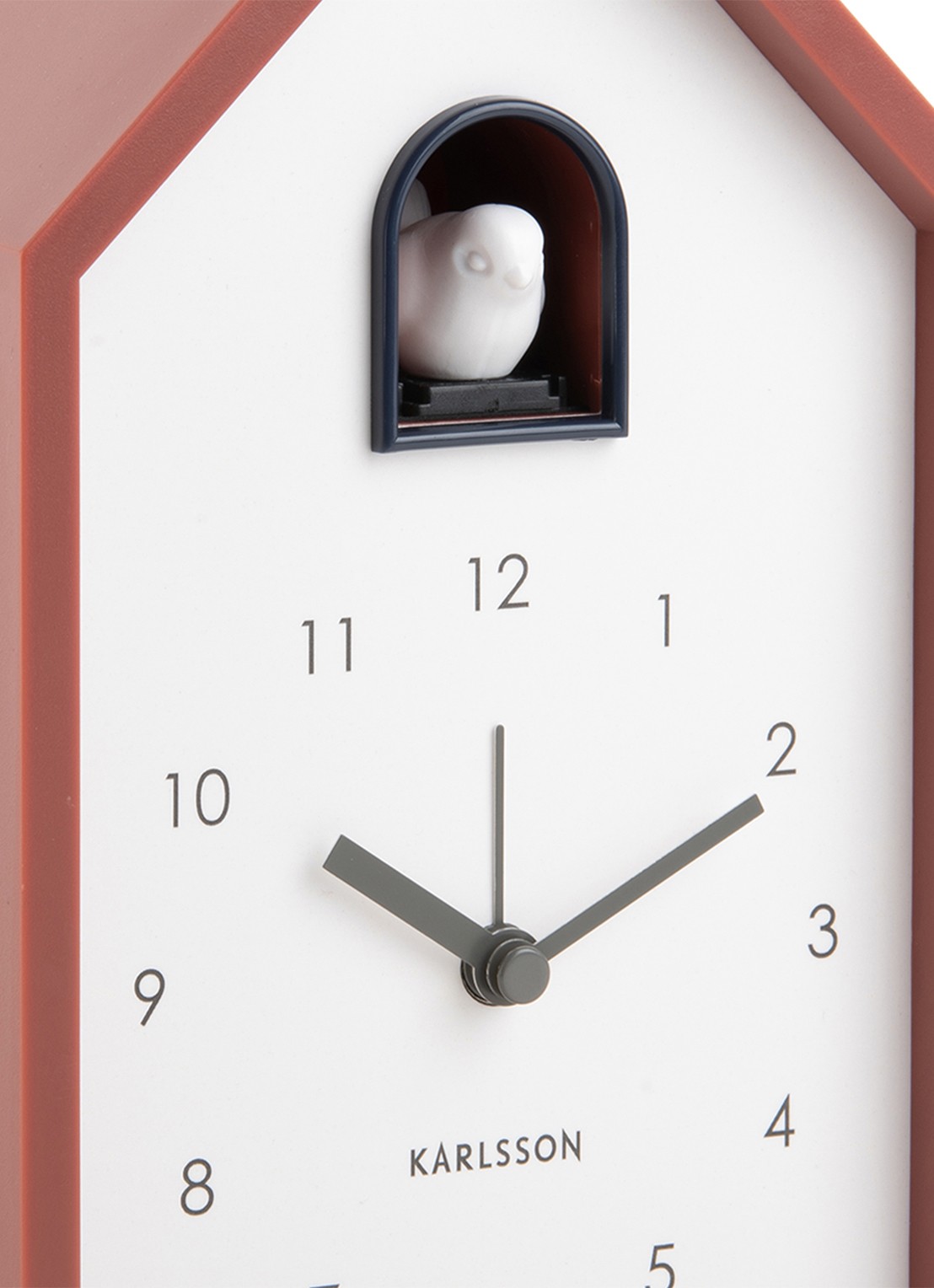 Karlsson Modern Cuckoo wekker - detail 5 roodbruin