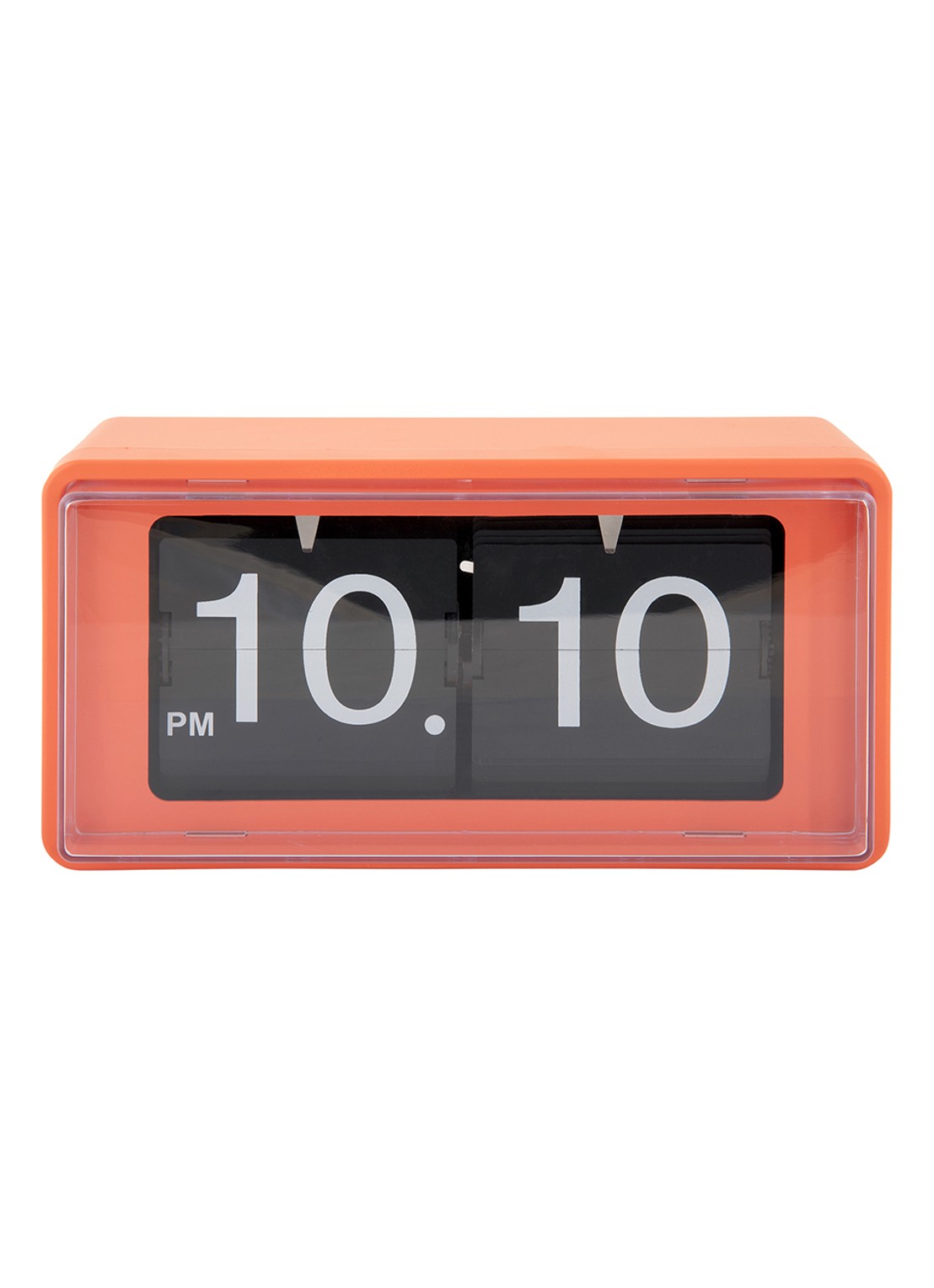 Karlsson Retro flip tafel- en wandklok - voorkant orange