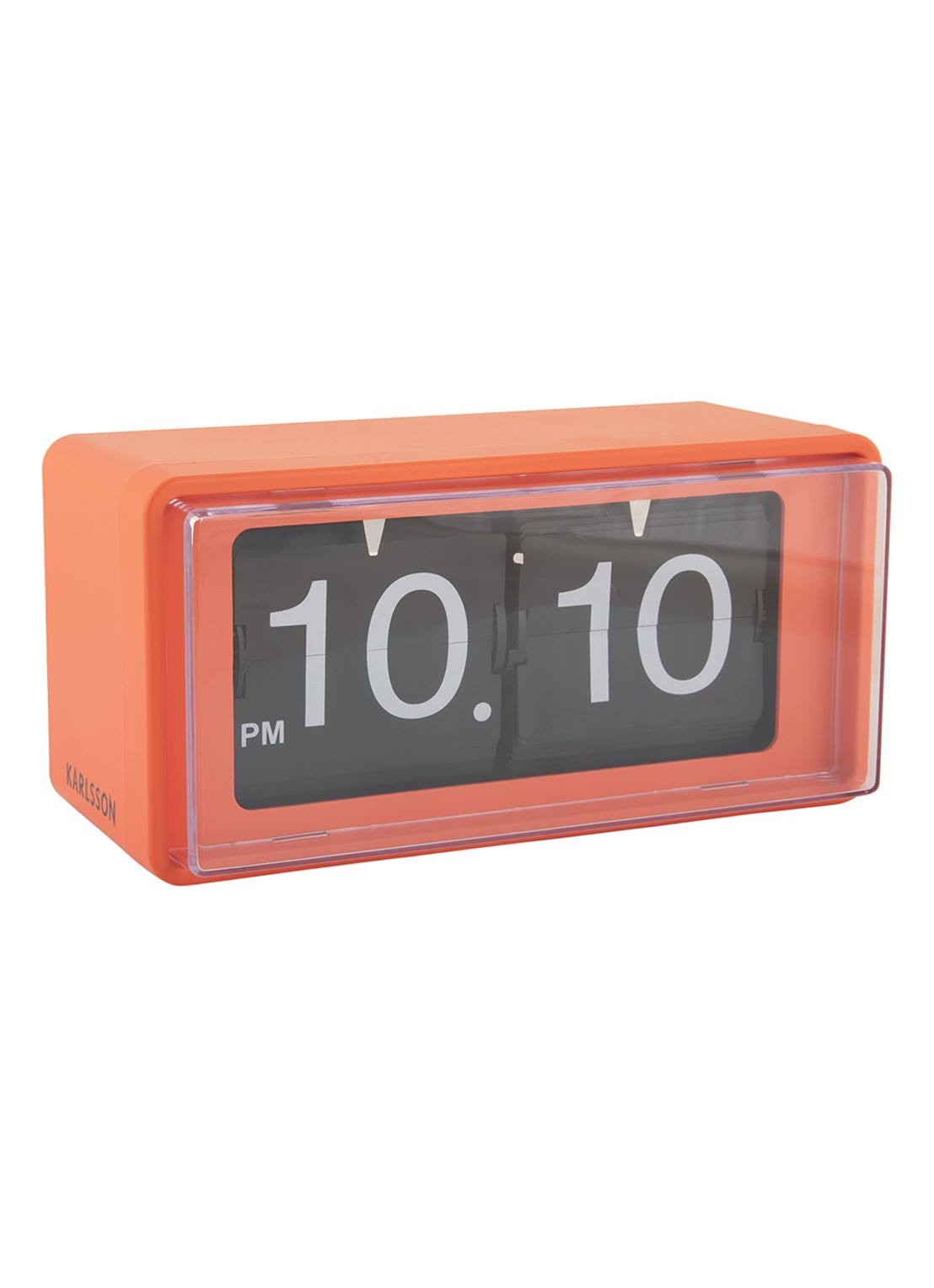Karlsson Retro flip tafel- en wandklok - voorkant 2 orange