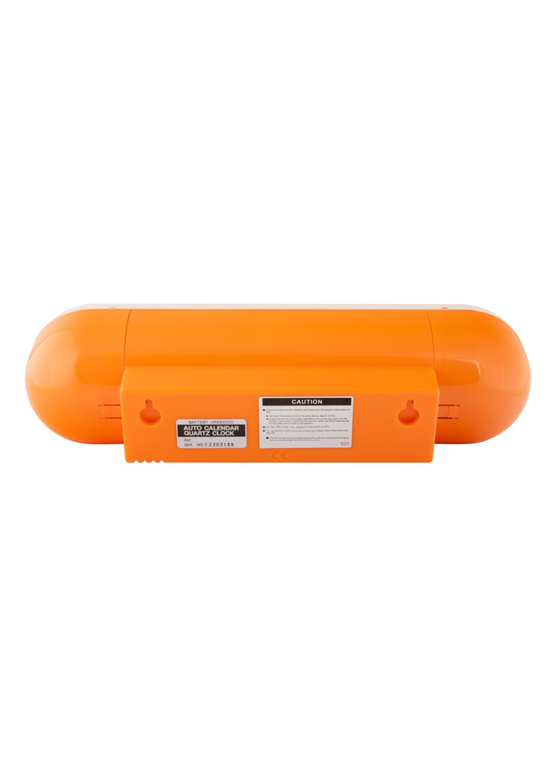 Karlsson Tube Flip wandklok - achterkant 3 orange