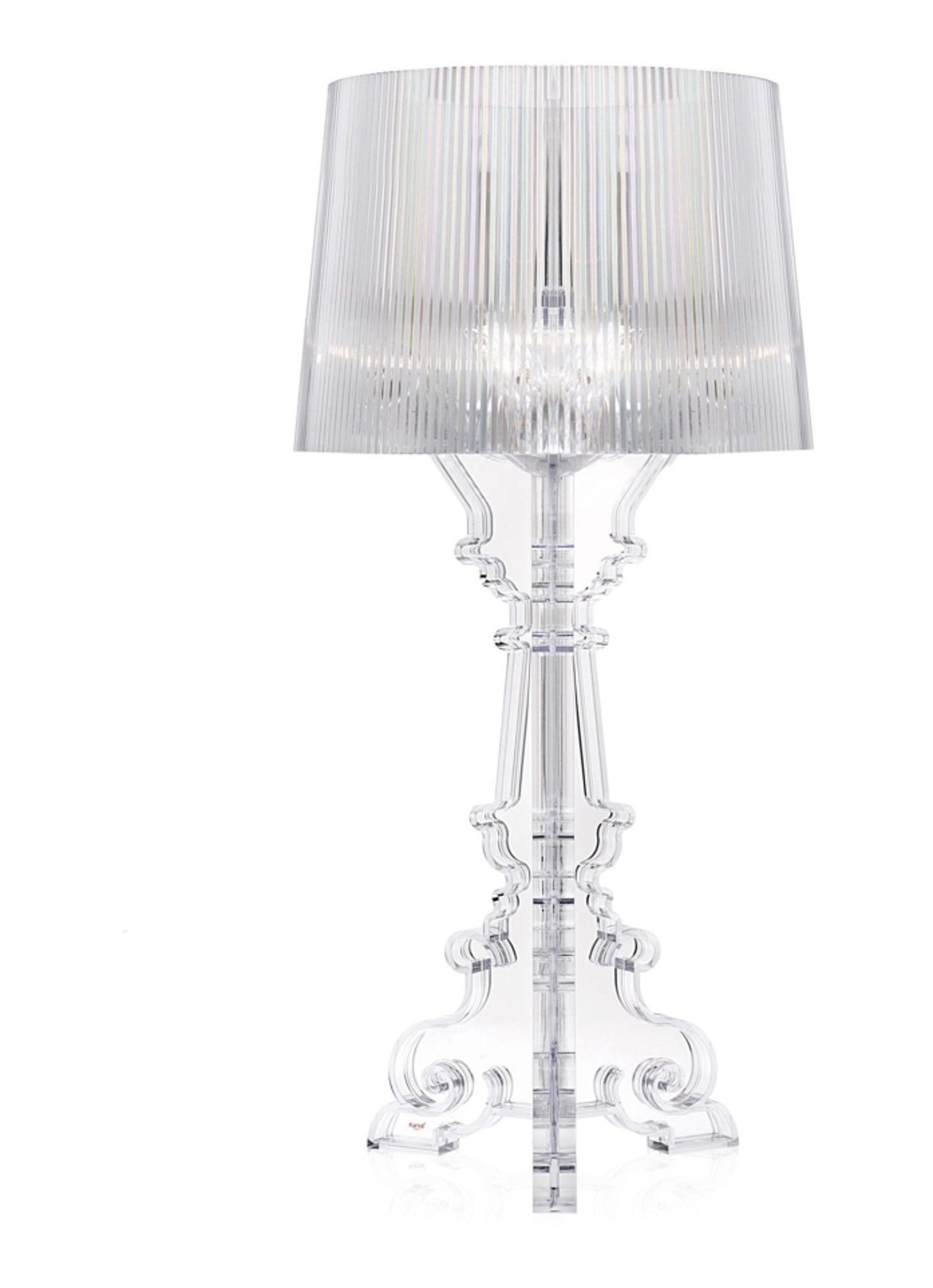 Kartell Bourgie tafellamp kristal 69 x 44 x 44 cm - voorkant transparant