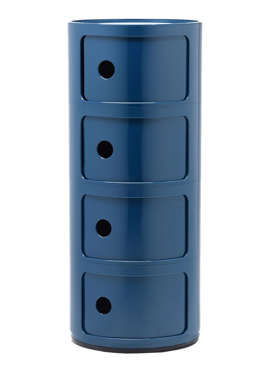 Kartell Componibili kast extra large (4 comp.) Ø32 cm - voorkant blauw
