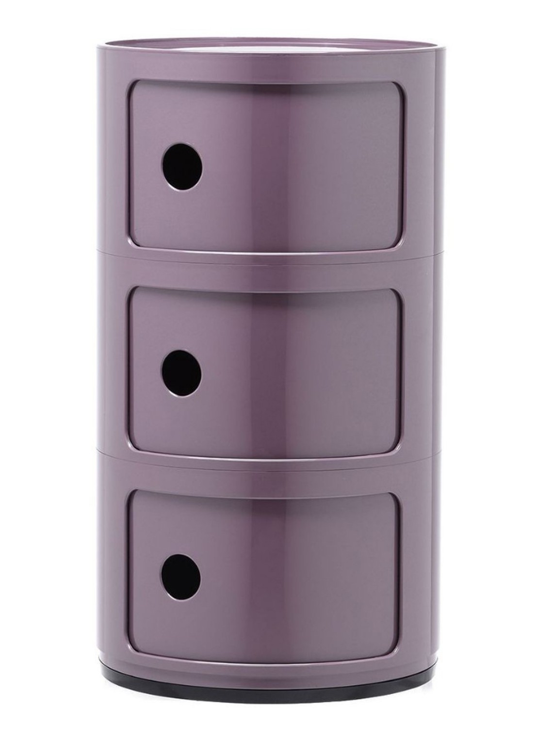 Kartell Componibili kast nachtkastje large (3 comp.) Ø32 cm - voorkant paars