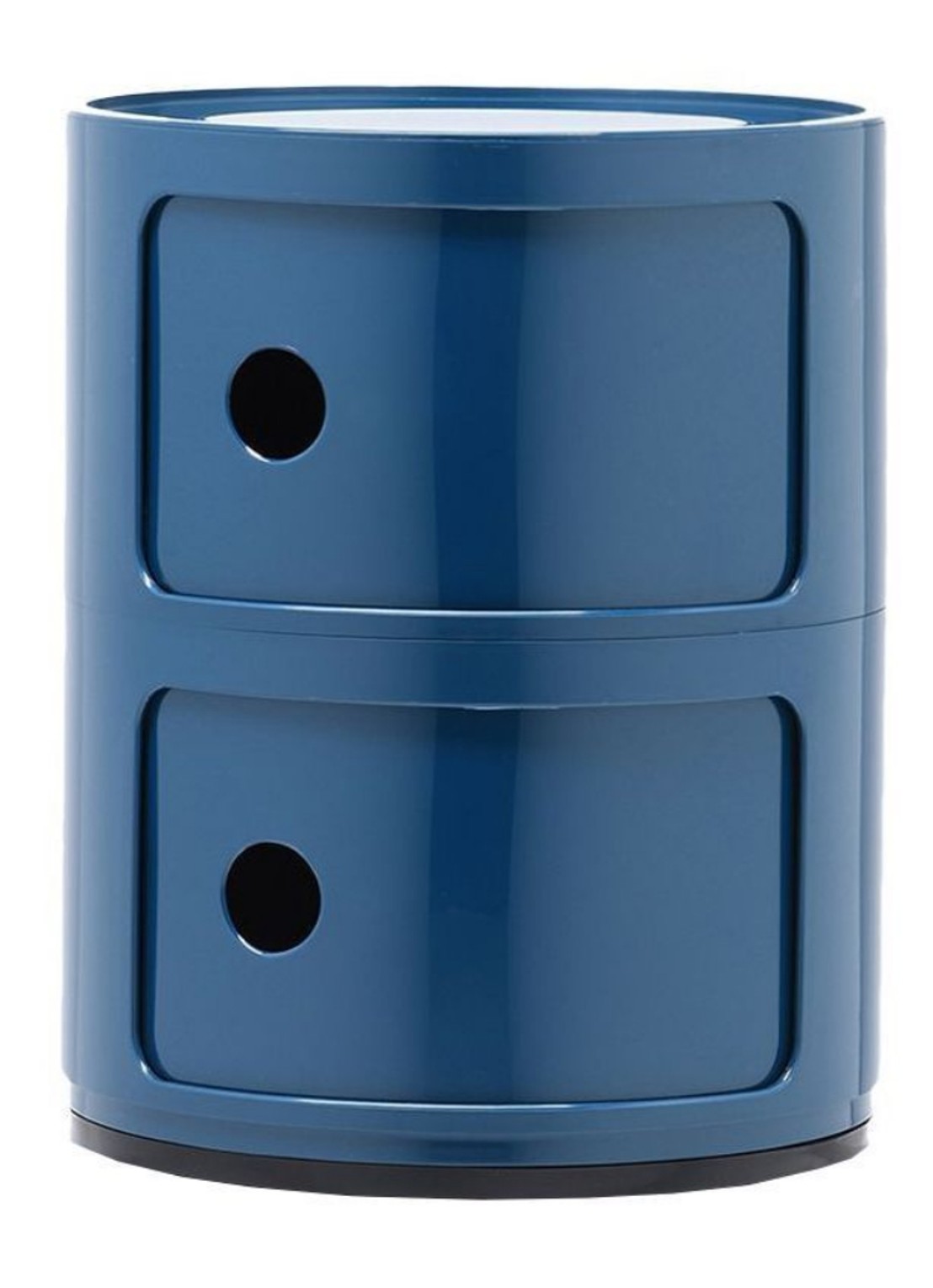 Kartell Componibili kast nachtkastje medium (2 comp.) Ø32 cm - voorkant blauw