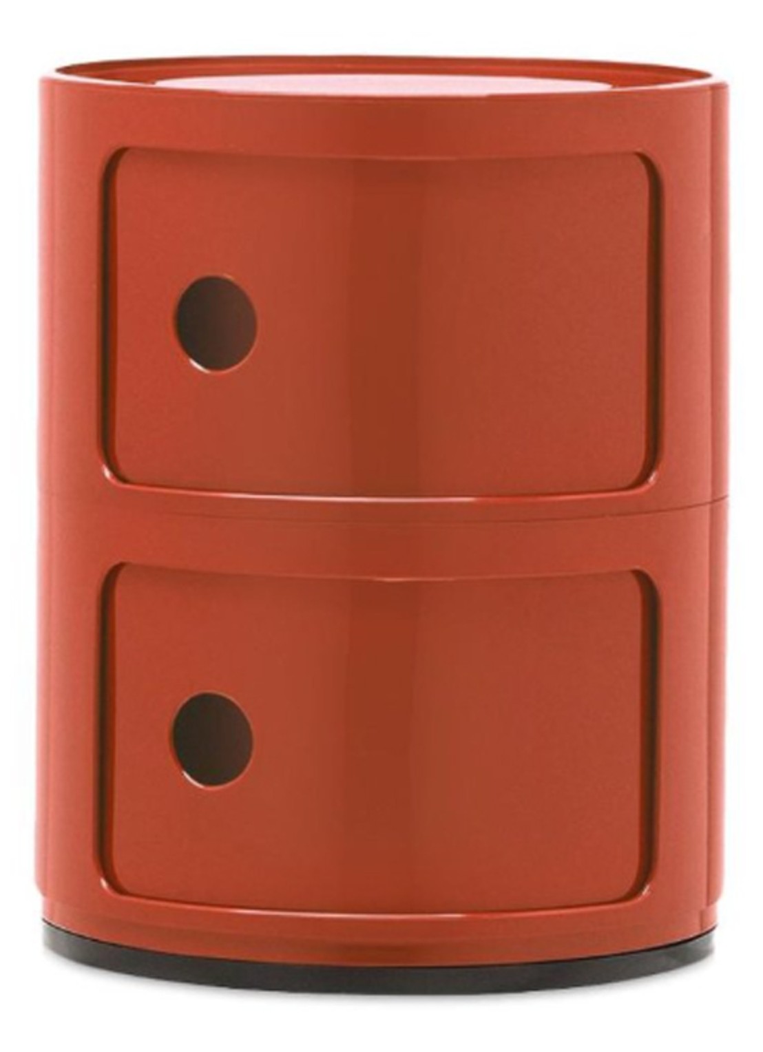 Kartell Componibili kast nachtkastje medium Ø32 cm - voorkant oranjerood