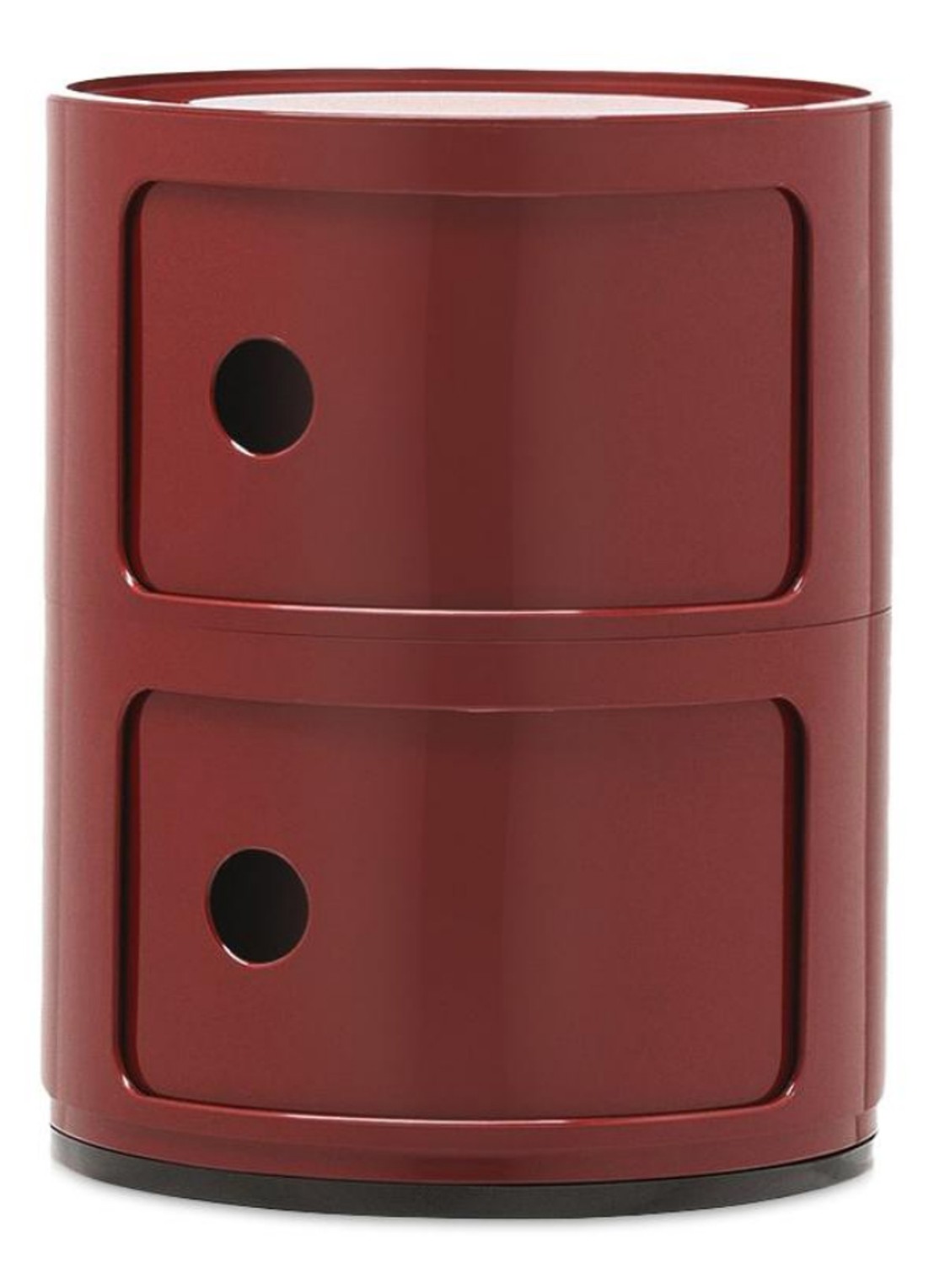 Kartell Componibili nachtkastje Ø32 cm - voorkant donkerrood