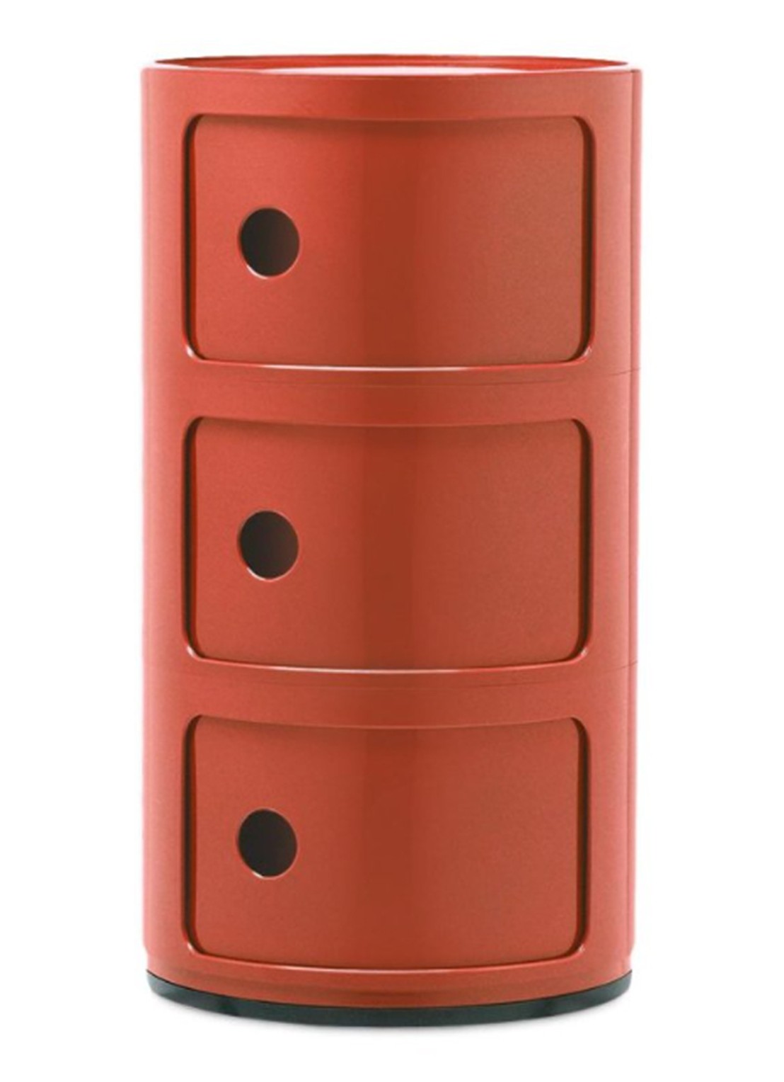 Kartell Componibili nachtkastje large Ø32 cm - voorkant oranjerood
