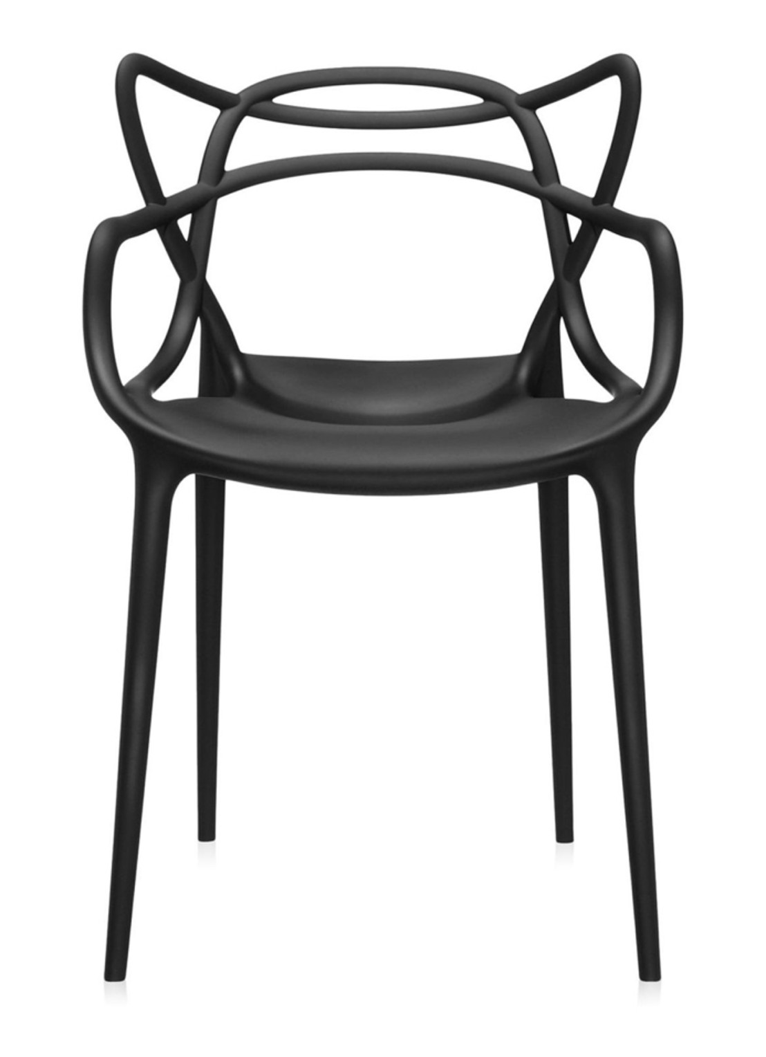 Kartell Masters stoel  - voorkant zwart
