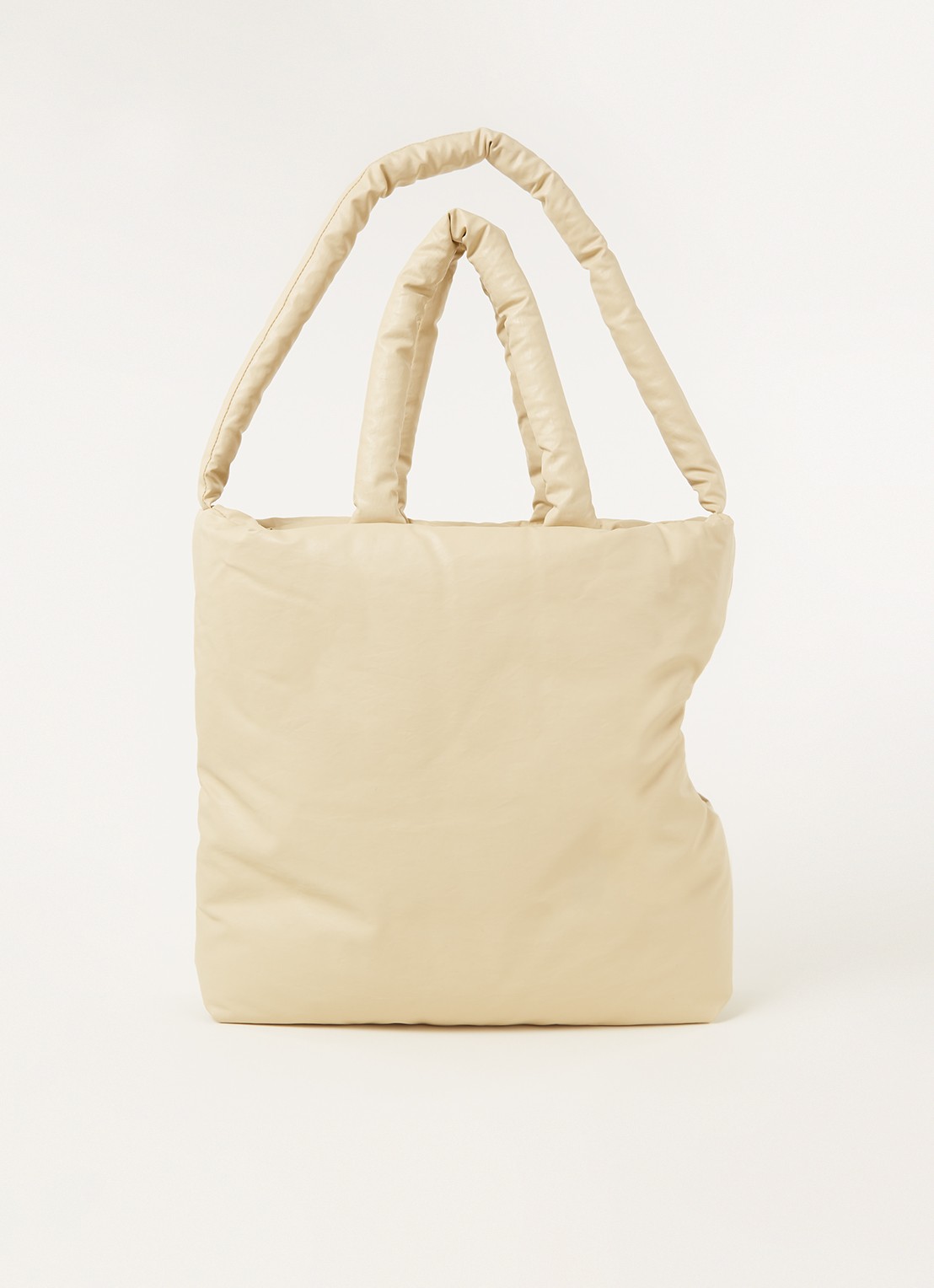 KASSL Editions Dog Oil Medium gewatteerde shopper  - voorkant ivoor