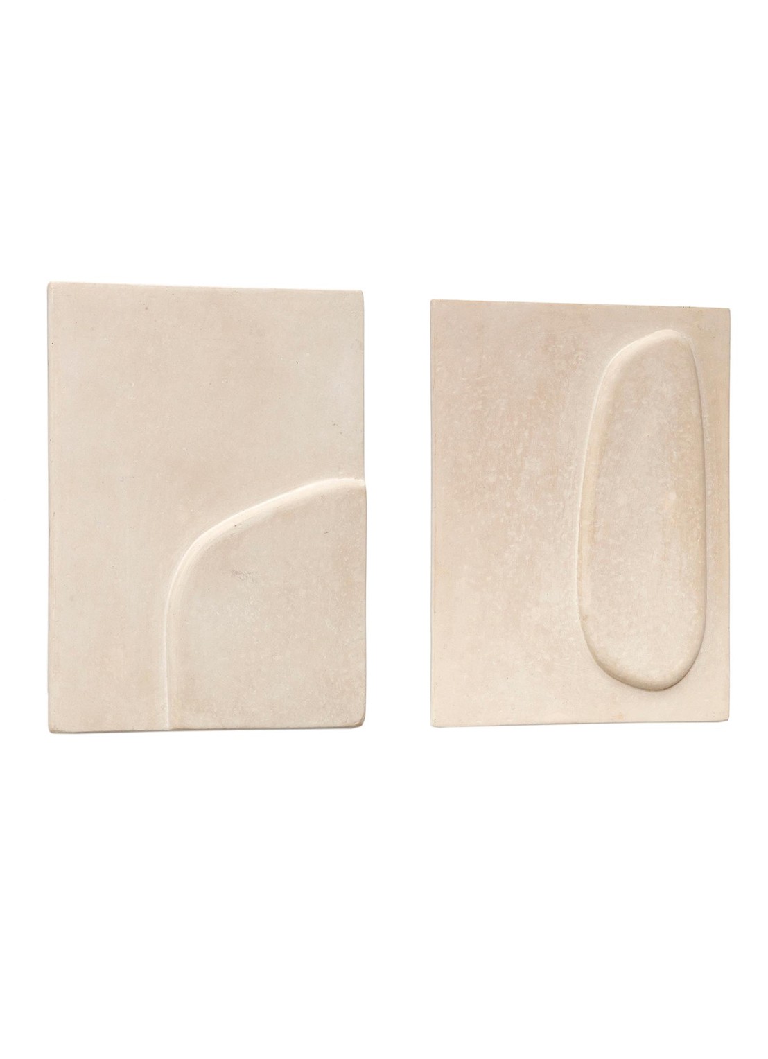 Kave Home Mirta wantdecoratie 29 x 39 cm set van 2 - voorkant bruin