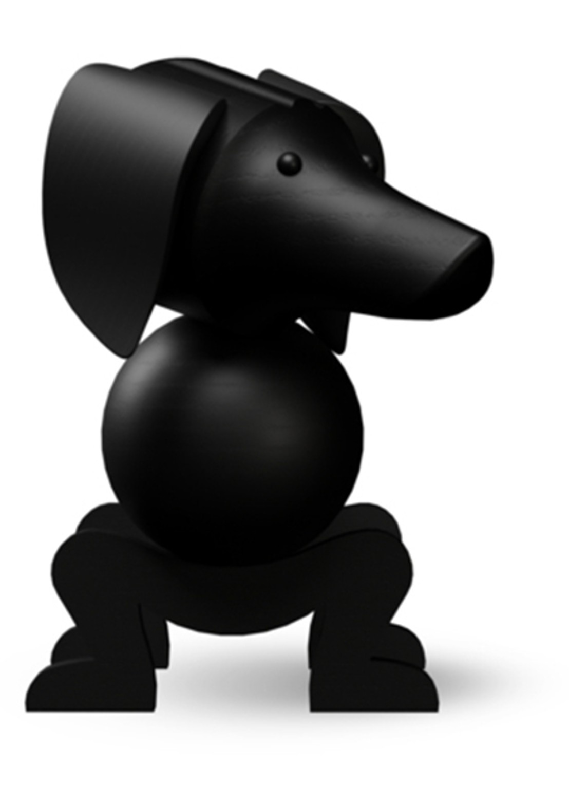 Kay Bojesen Dog Medium ornament 19,5 cm - detail zwart