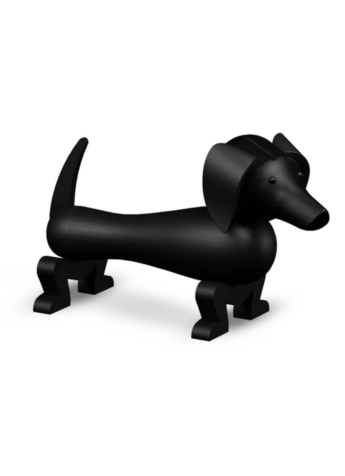 Kay Bojesen Dog Medium ornament 19,5 cm - voorkant 4 zwart