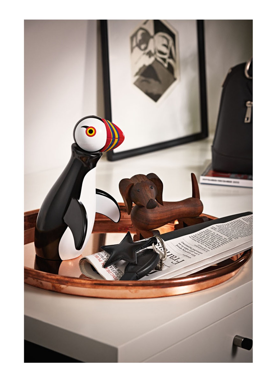 Kay Bojesen Dog ornament 10,5 cm - voorkant 2 hazelnootbruin