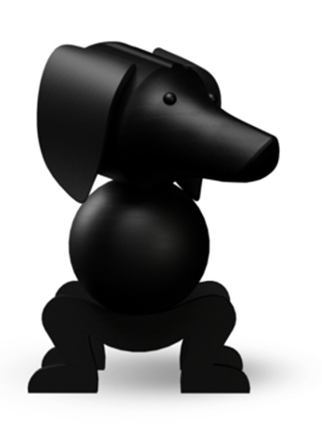 Kay Bojesen Dog Small ornament 11 cm - detail zwart