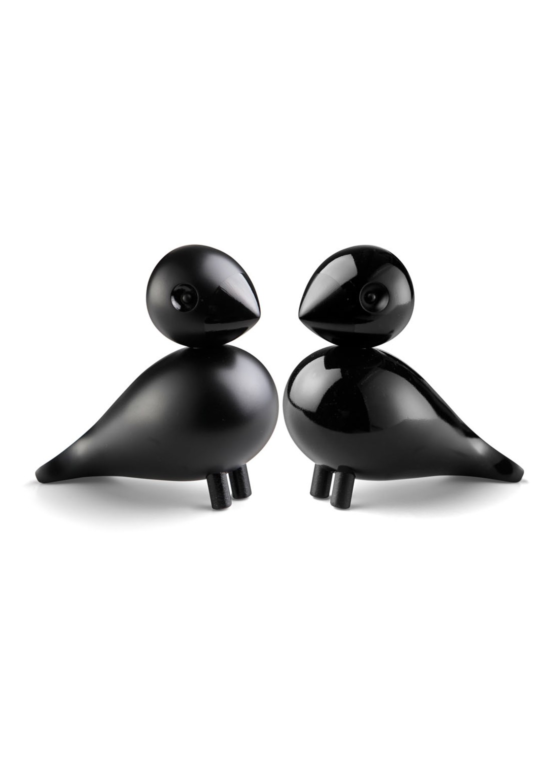 Kay Bojesen Love Birds ornament 9 cm - voorkant 2 zwart