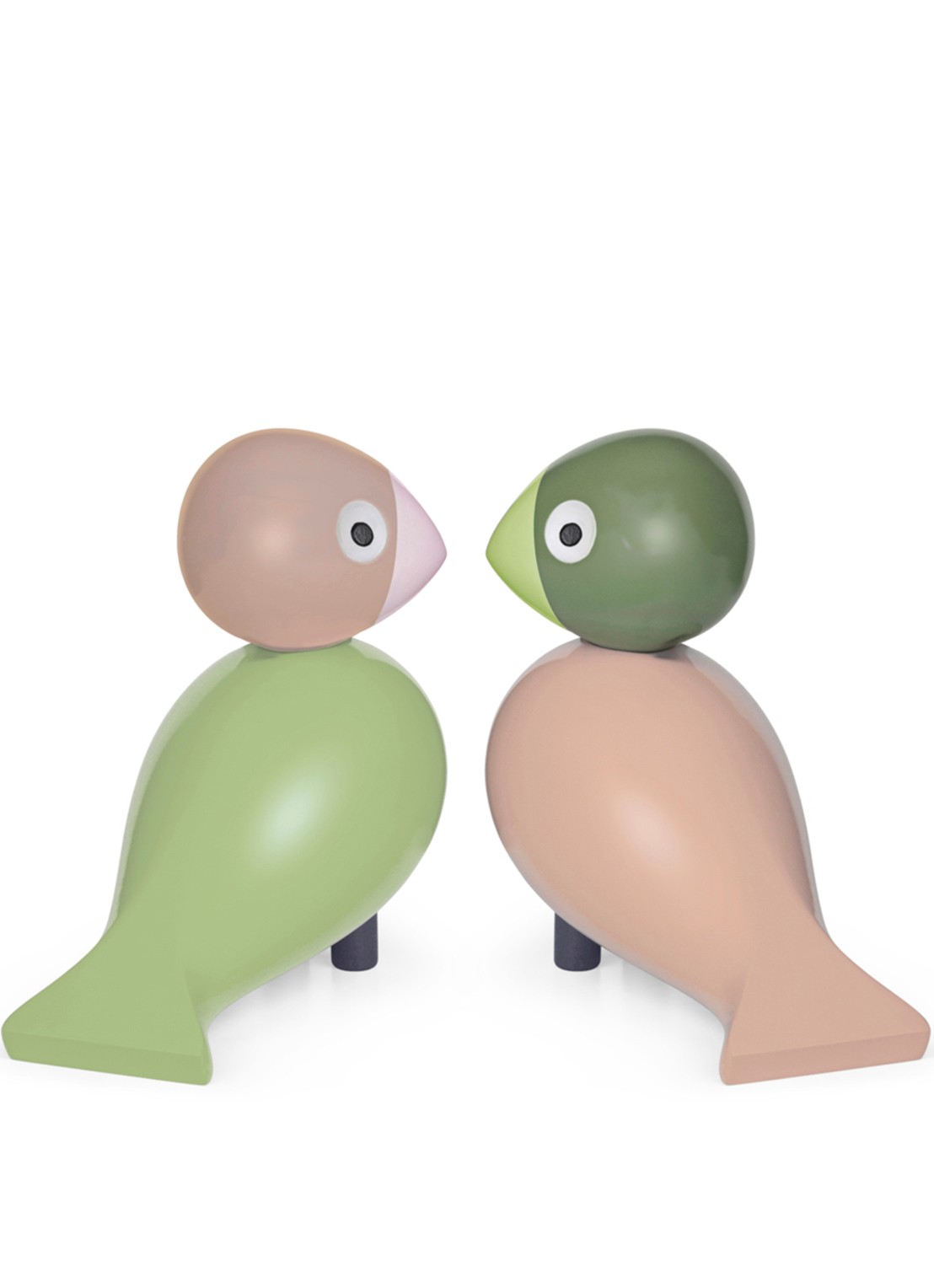 Kay Bojesen Lovebirds ornament 9 cm - voorkant 5 groen