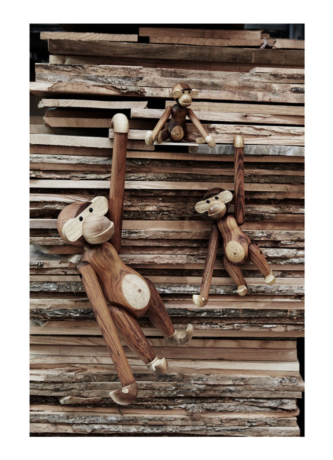 Kay Bojesen Monkey M ornament 28 cm - voorkant 6 bruin