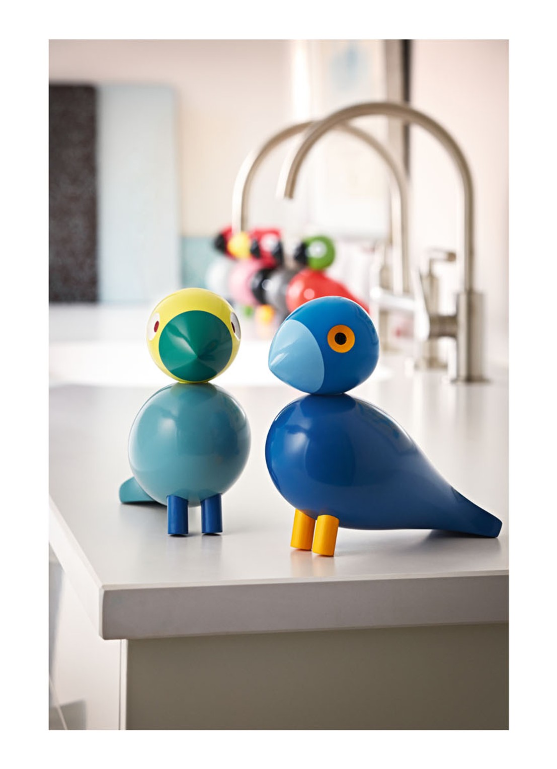 Kay Bojesen Song bird ornament 15 cm - detail 4 donkerblauw