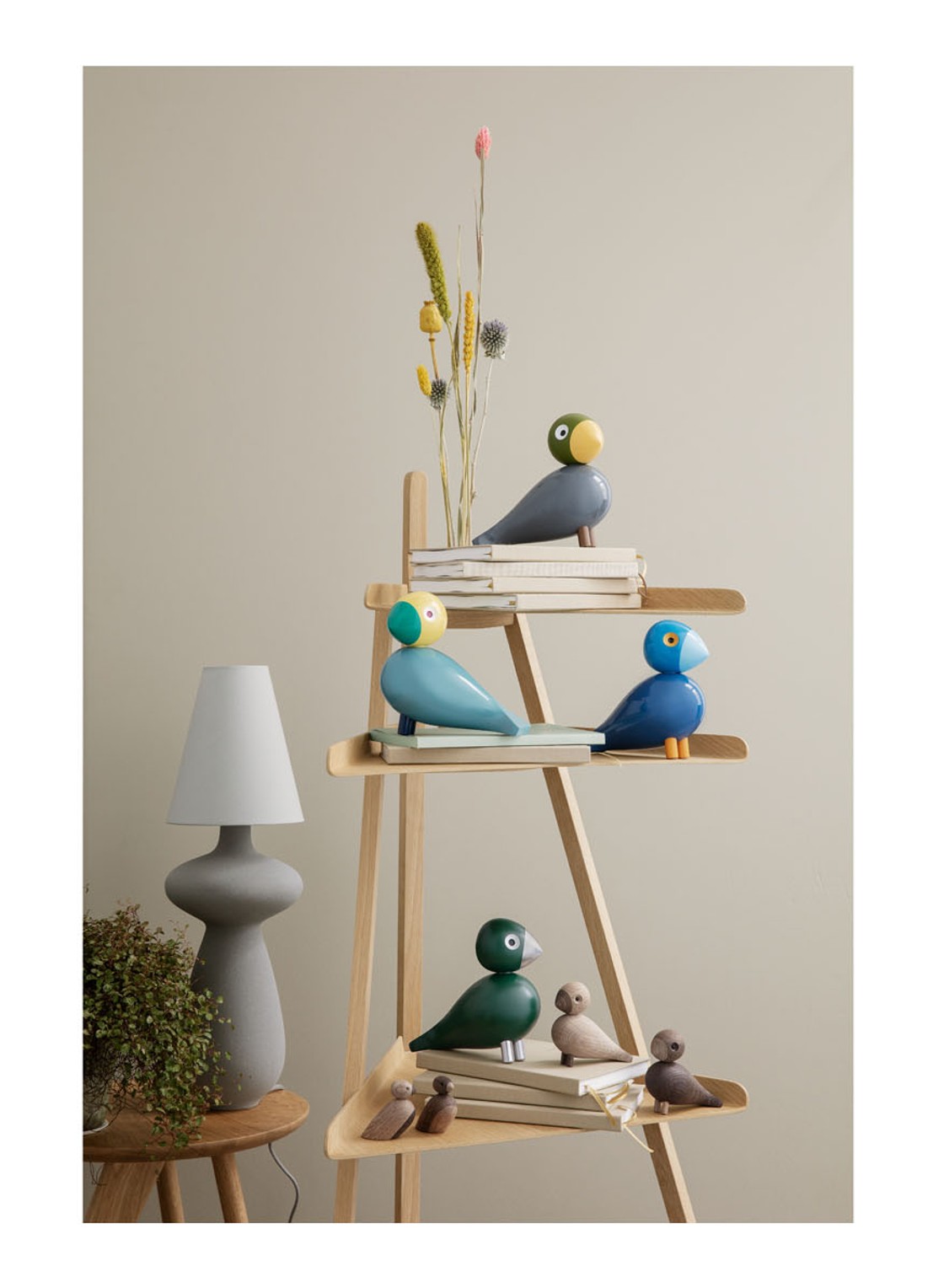 Kay Bojesen Song bird ornament 15 cm - voorkant 2 donkerblauw