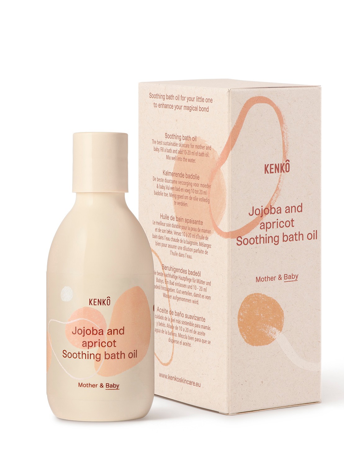 Kenkô Mother & Baby Shoothing Bath Oil - badolie - voorkant undefined