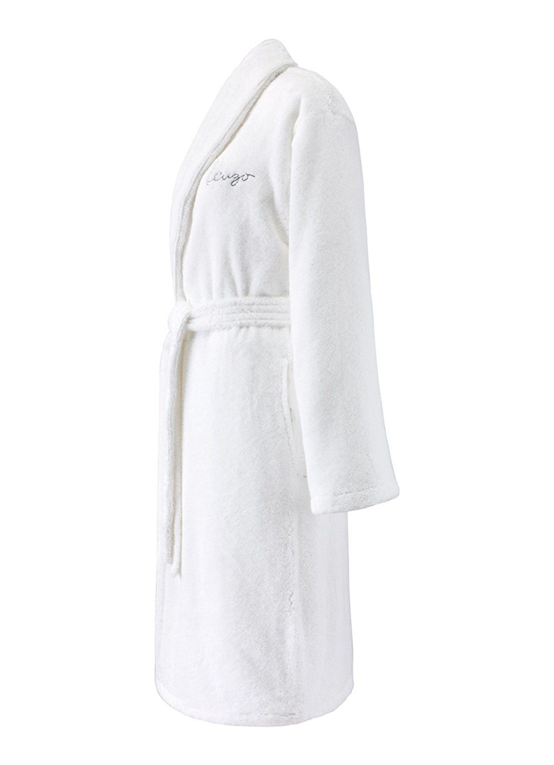 KENZO Astral badjas met logo- en backprint - voorkant 2 wit