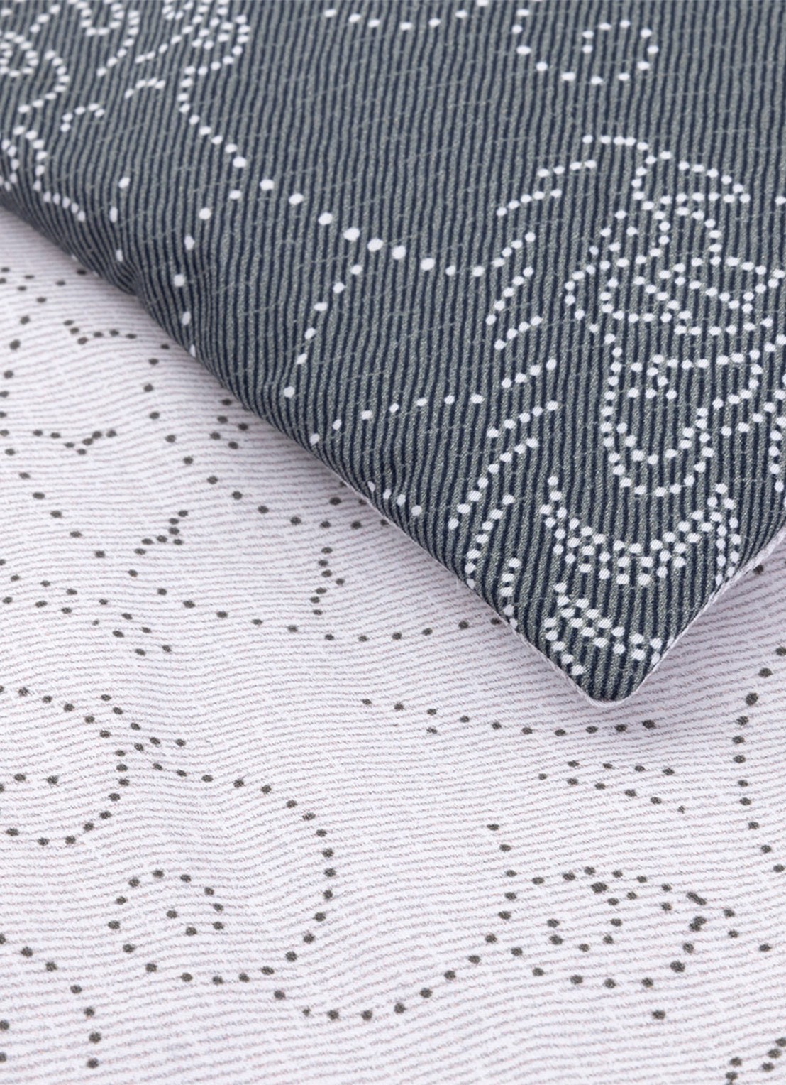 KENZO Astral dekbedovertrek van katoen 300TC - exclusief kussenslopen - voorkant 3 donkergrijs