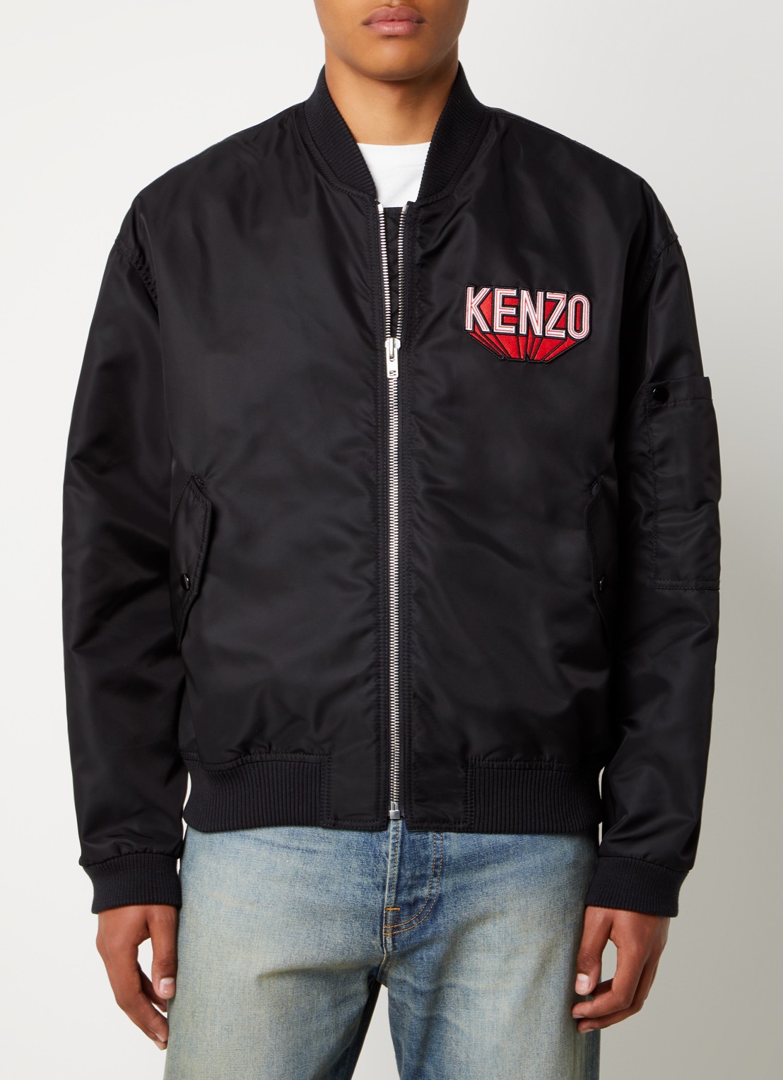 KENZO Bomberjack met logo- en backprint - achterkant 4 zwart