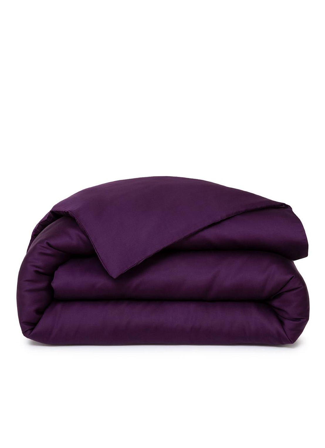 KENZO Iconic dekbedovertrek van katoensatijn 300TC - exclusief kussenslopen - voorkant 4 aubergine