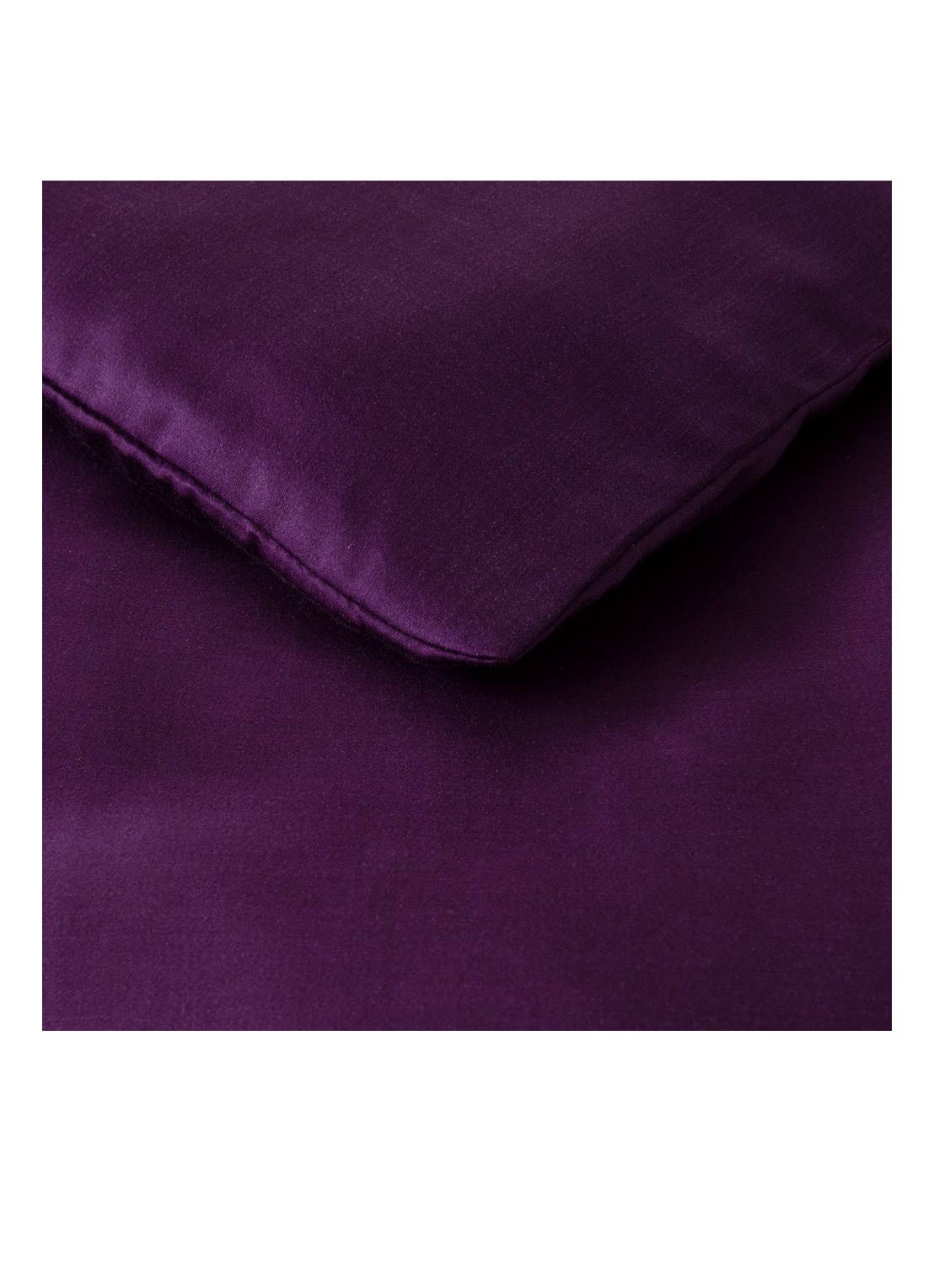 KENZO Iconic dekbedovertrek van katoensatijn 300TC - exclusief kussenslopen - voorkant 5 aubergine
