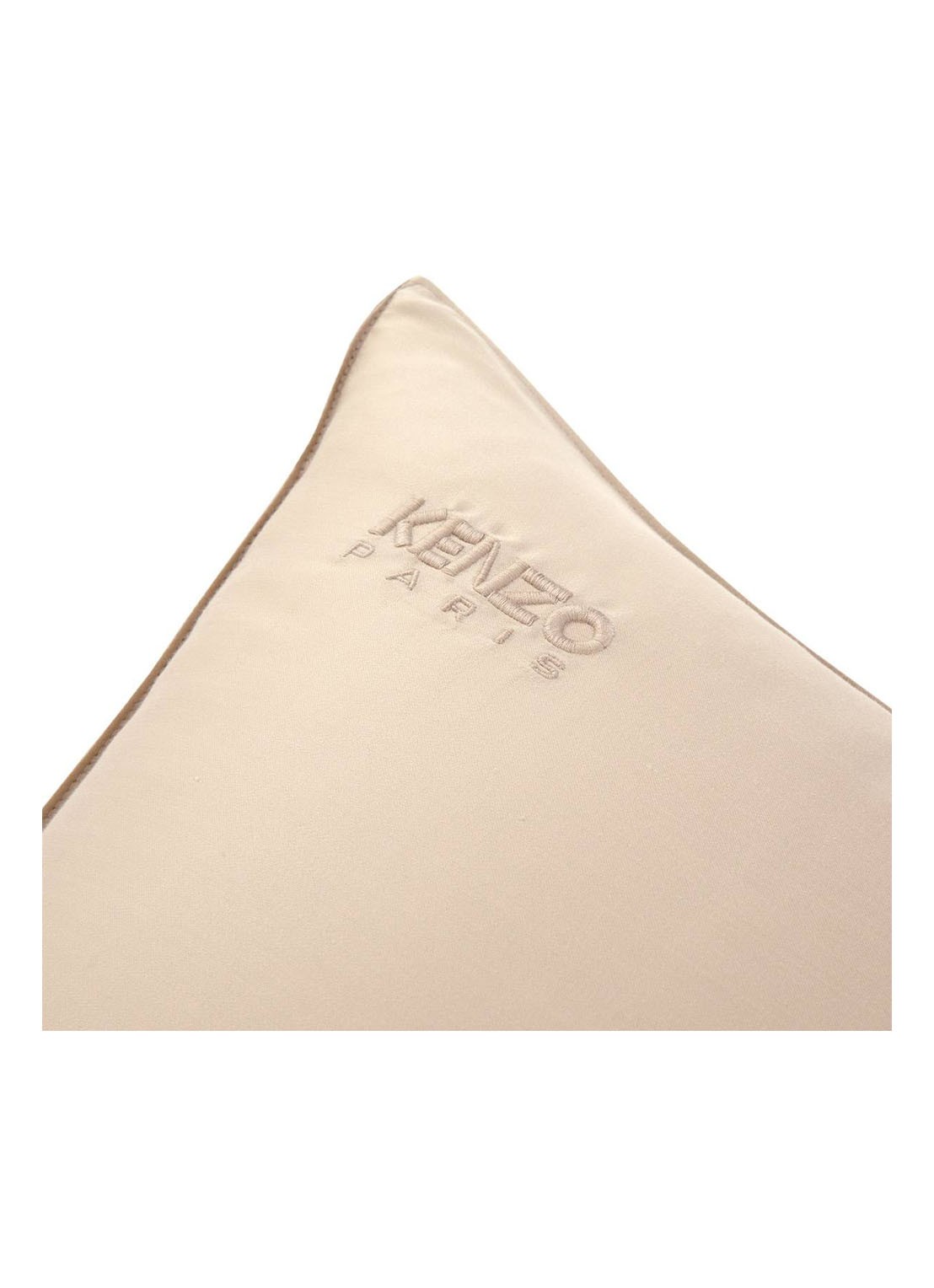 KENZO Iconic kussensloop van katoensatijn 300TC - voorkant 3 roze
