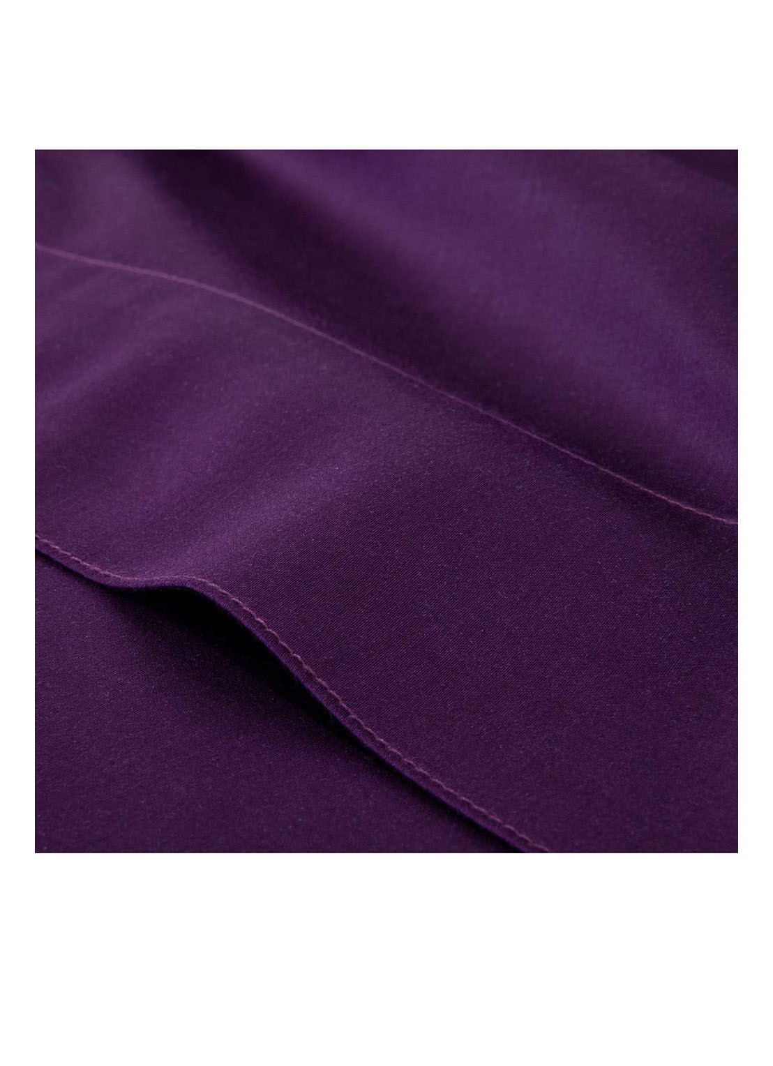 KENZO Iconic laken van katoensatijn 300TC - voorkant 4 aubergine