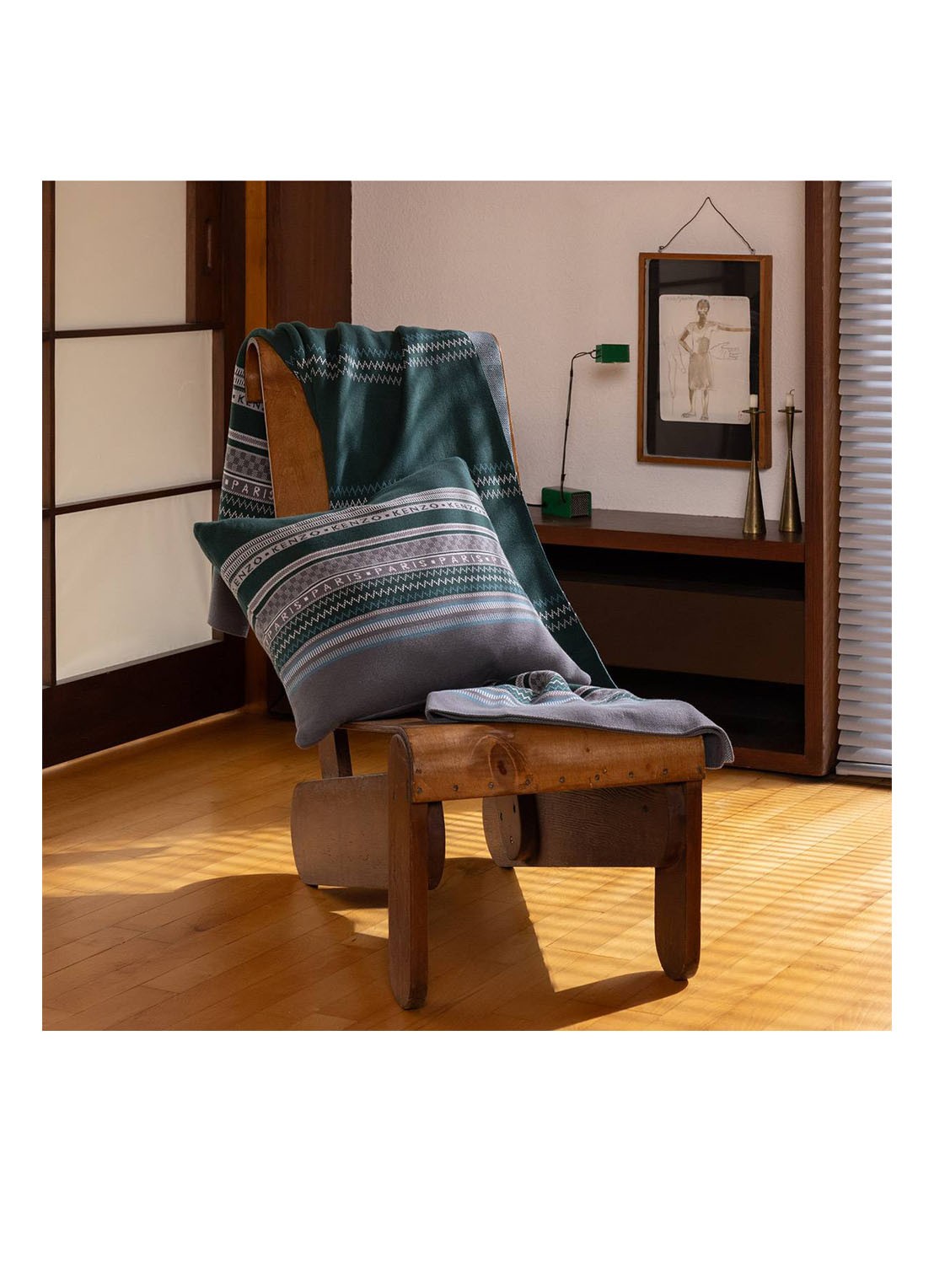 KENZO Jakado sierkussenhoes 45 x 45 cm - voorkant 2 groen