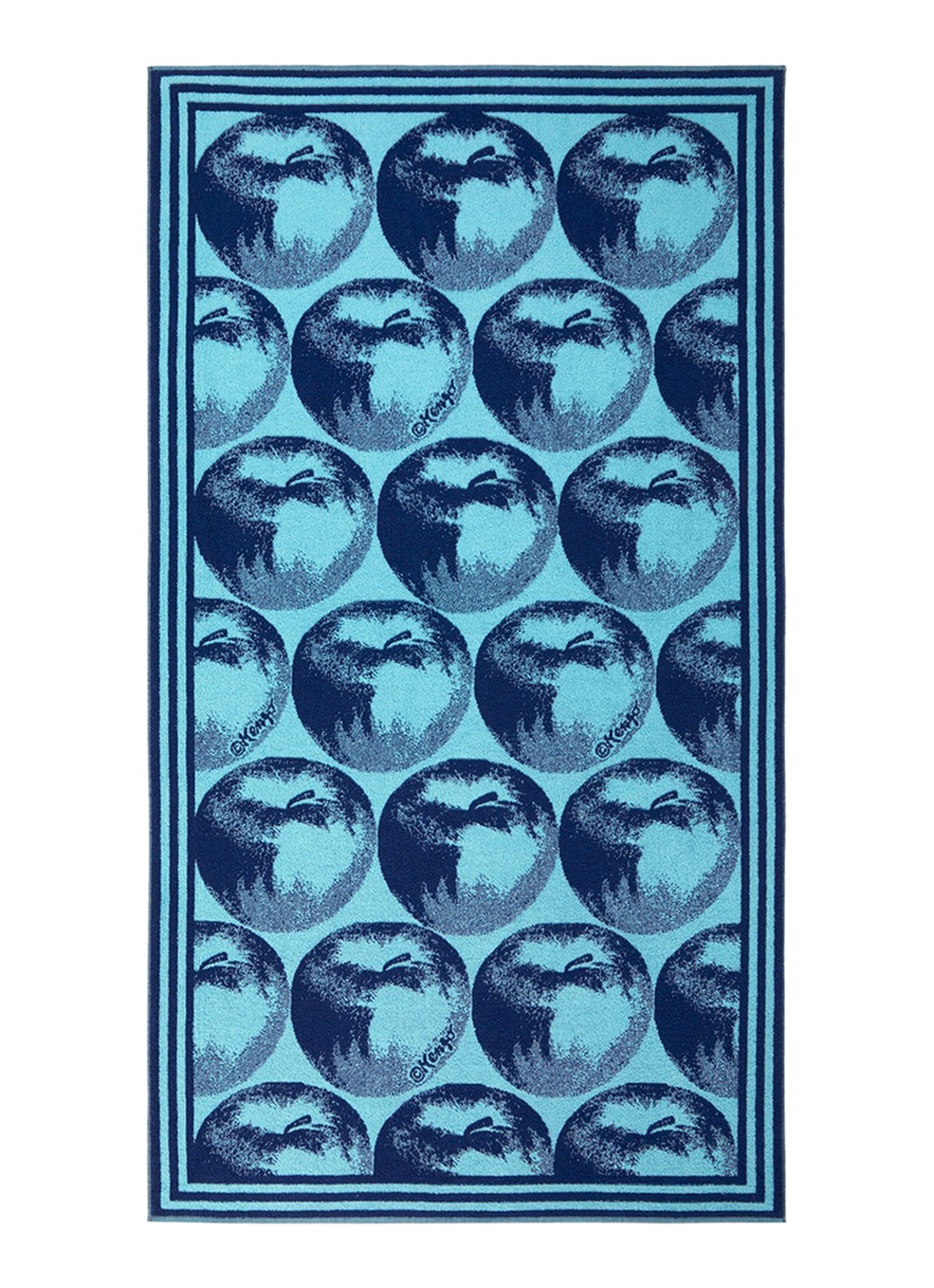 KENZO K Apple strandlaken - 500 gr/m² - 90 x 160 cm - voorkant 4 blauw